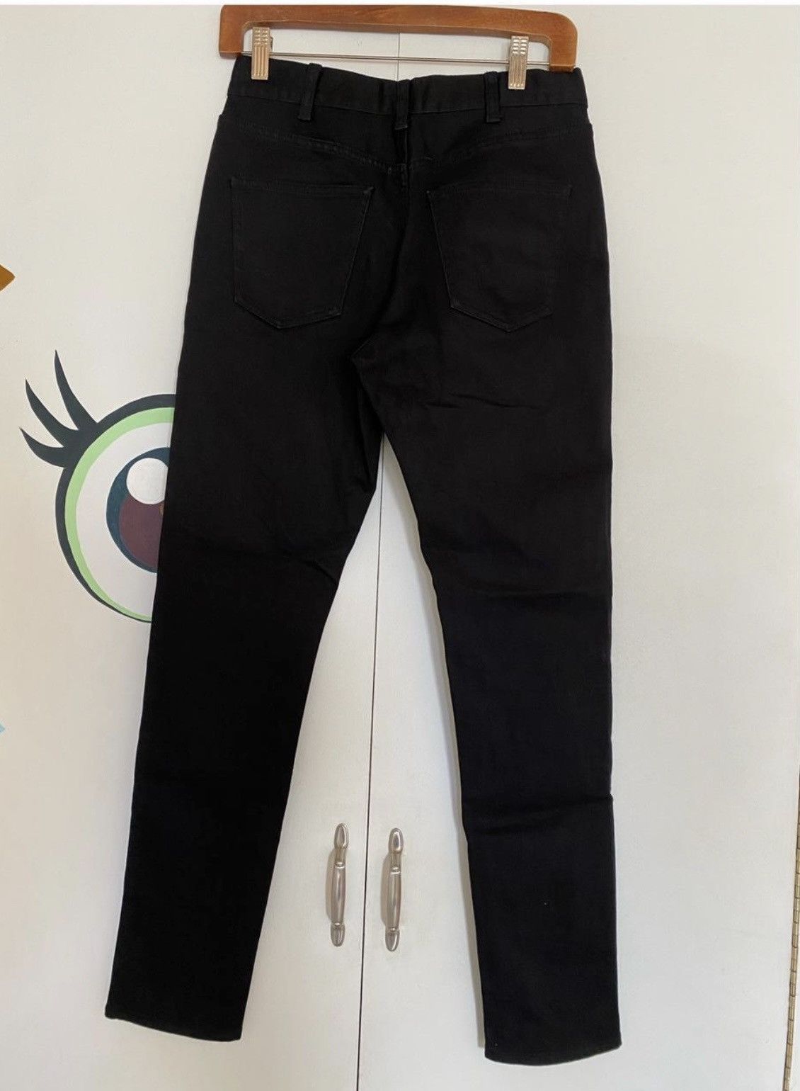 Celine Celine Pure Black Skinny Denim Size US 29 - 2 Thumbnail