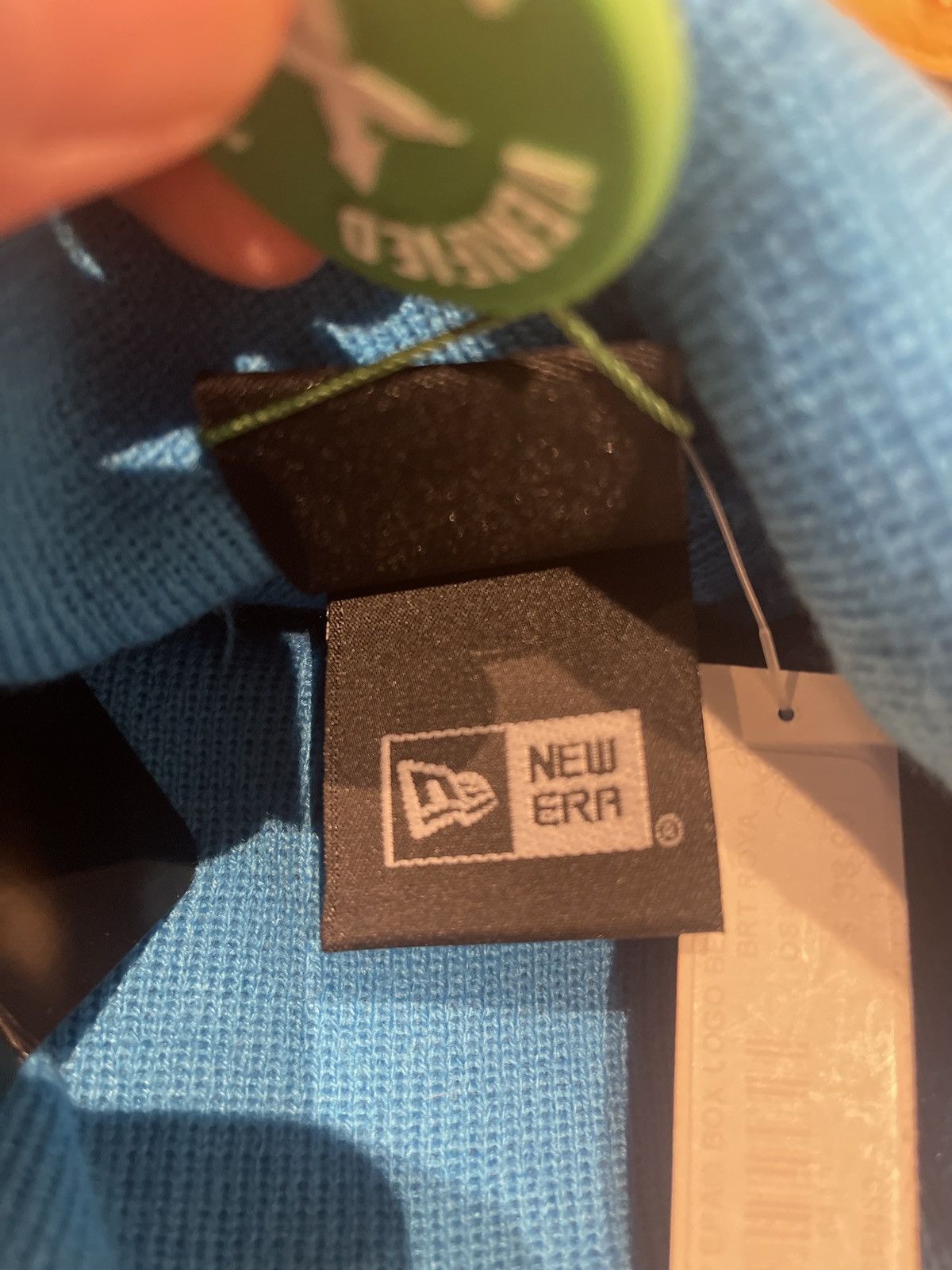 New Era × Supreme Supreme x New Era FW18 Box Logo Blue Beanie Size ONE SIZE - 8 Thumbnail