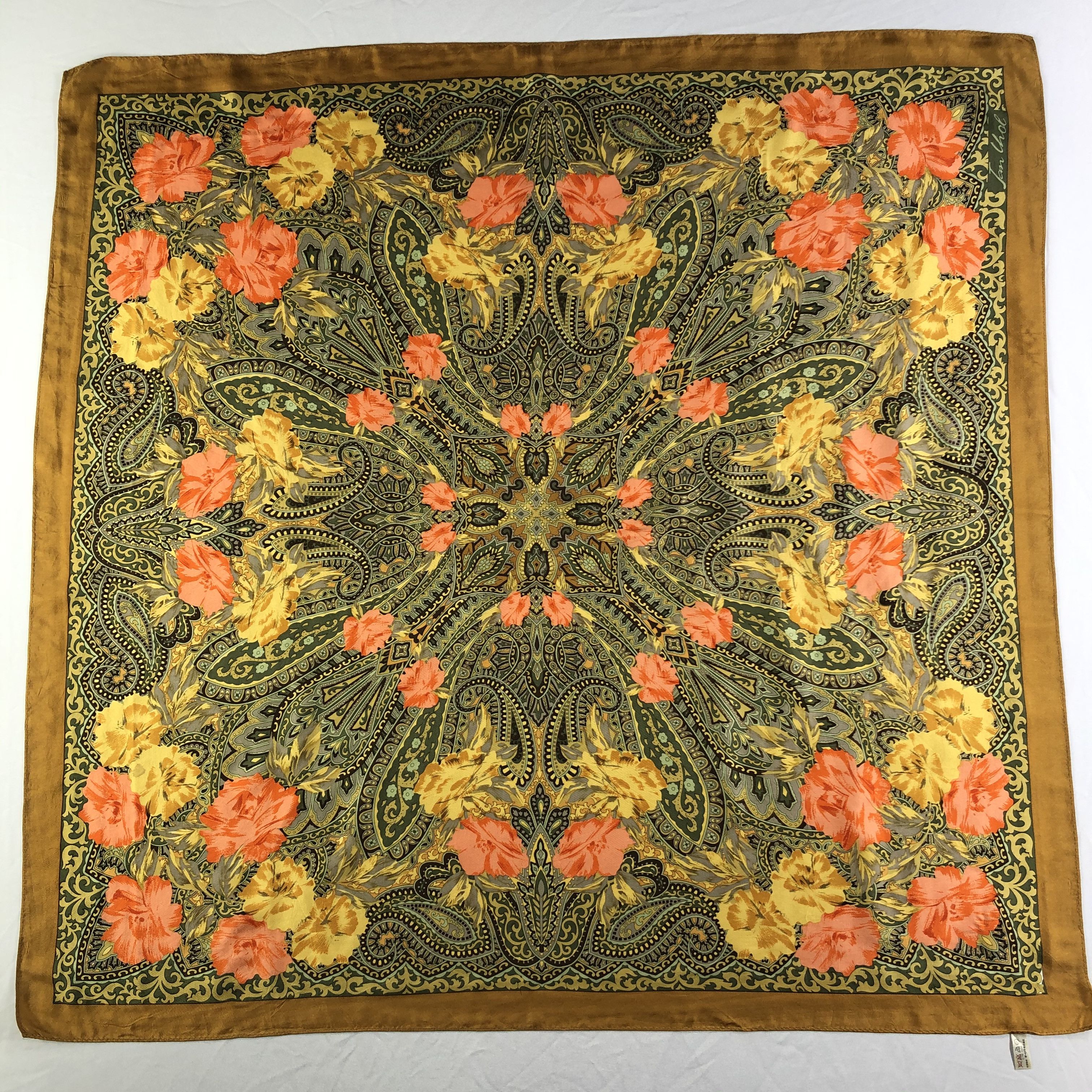 Vintage Vintage Silk Scarf Size ONE SIZE - 2 Thumbnail