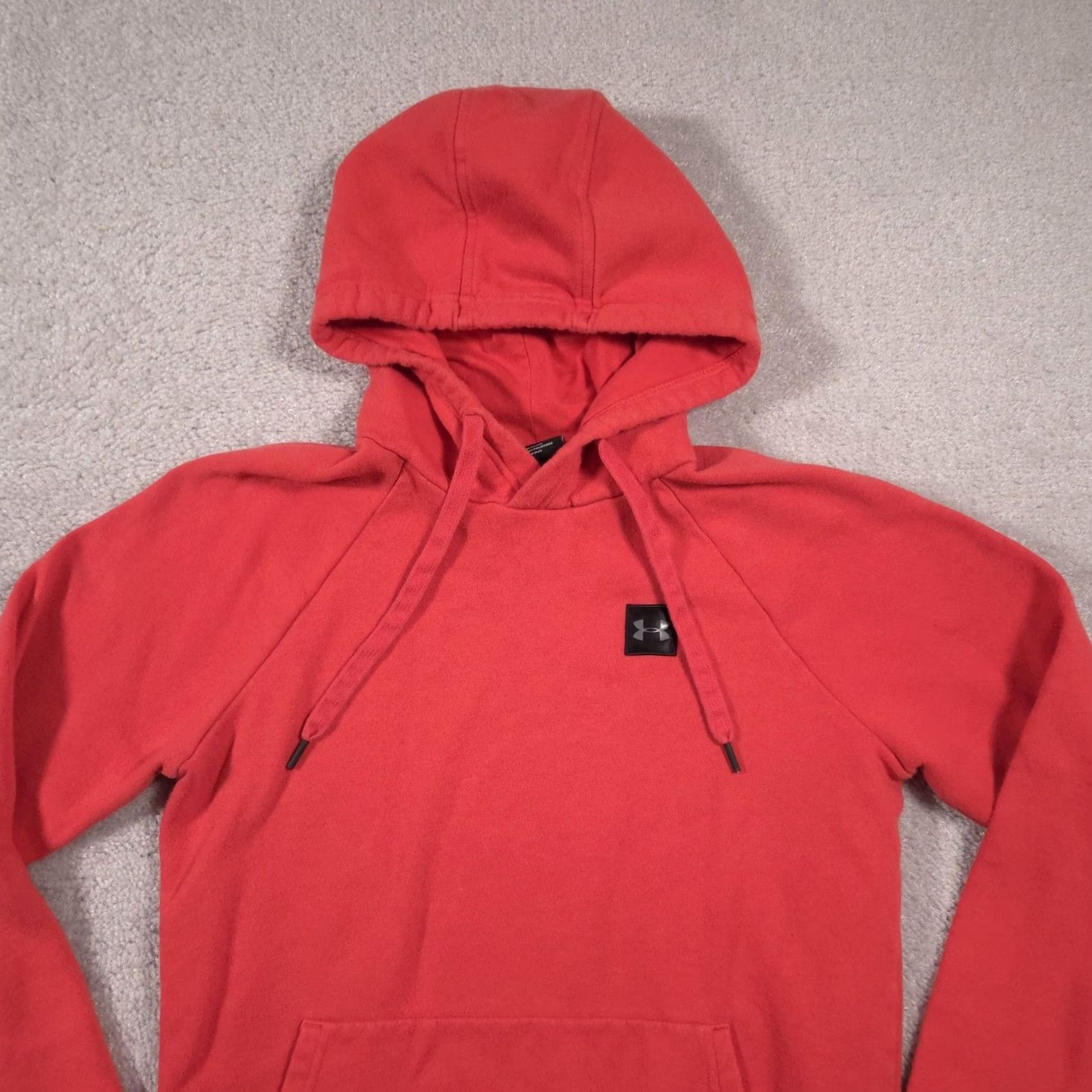 Under Armour Under Armour Hoodie Mens Small Red Fleece Pullover Kangaroo Pocket Raglan UA Size US S / EU 44-46 / 1 - 3 Thumbnail