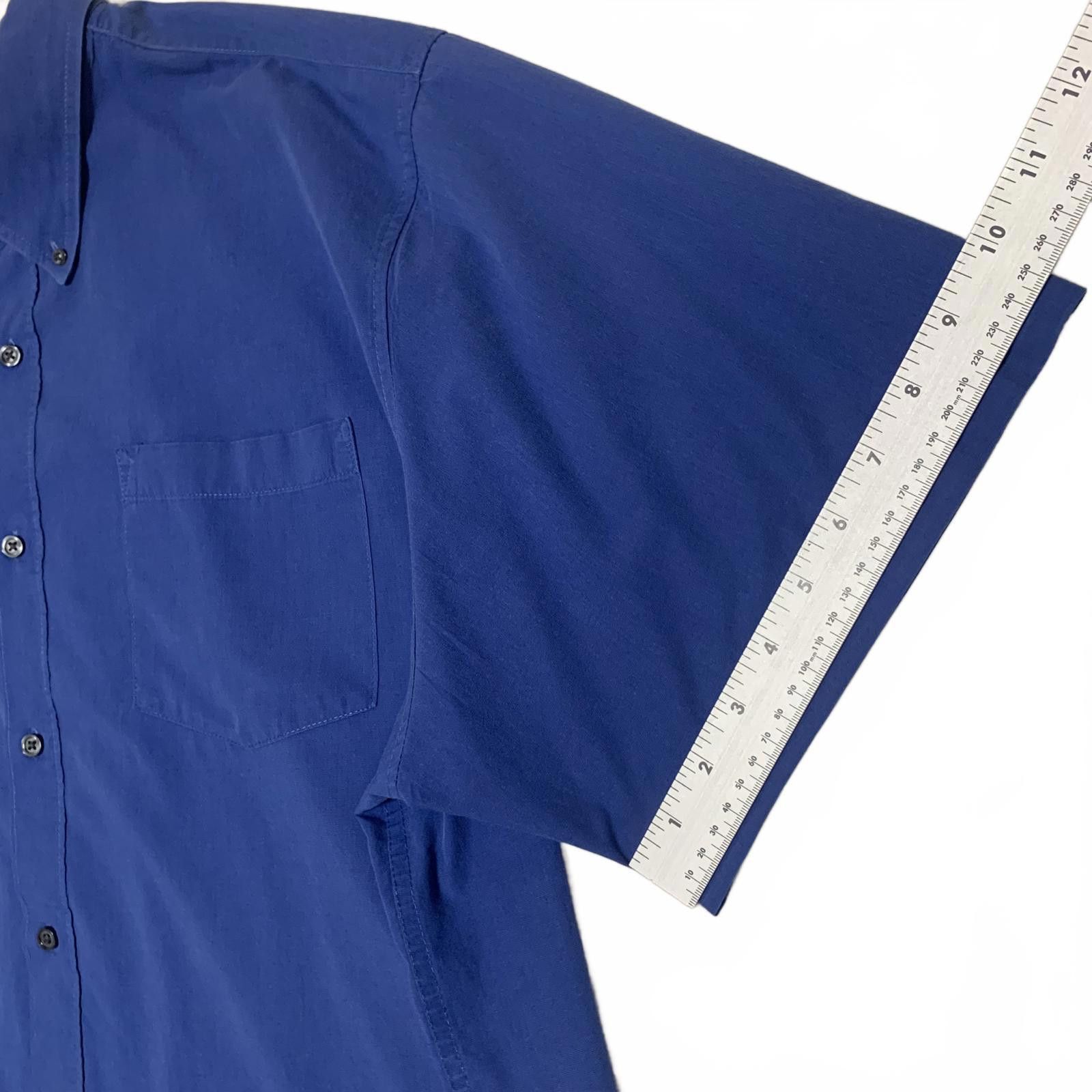 Basic Editions Basic Edition Men's 2XL Blue Short Sleeve Button-Up Shirt Size US XXL / EU 58 / 5 - 7 Thumbnail