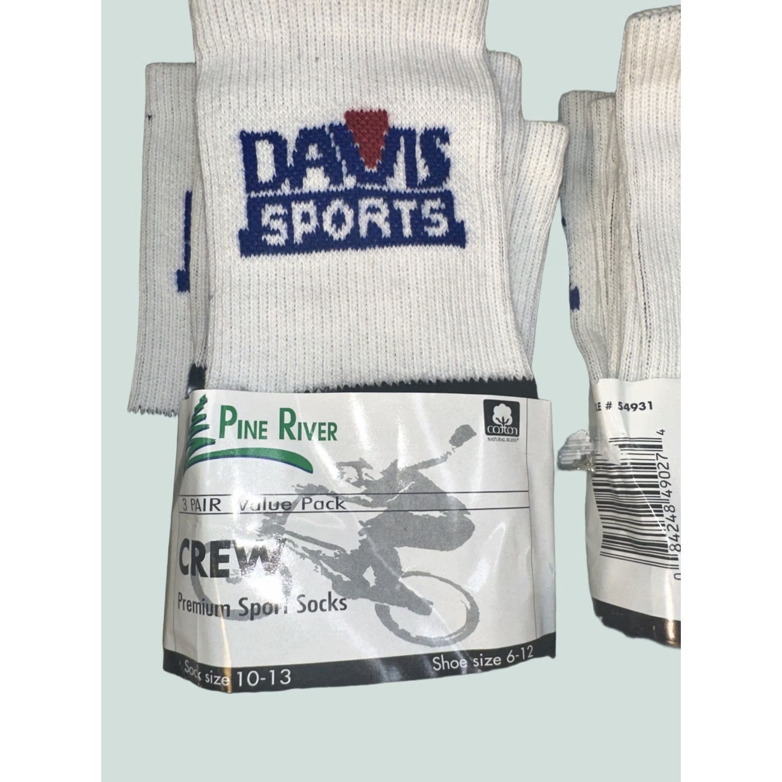 Vintage VINTAGE Pine River Davis Sports Crew Socks Men 7 Pairs Sz 10-13 Green/Black Crew Socks Sports 80% Cotton 15% Polyester 5% Nylon Mens Size ONE SIZE - 1 Thumbnail