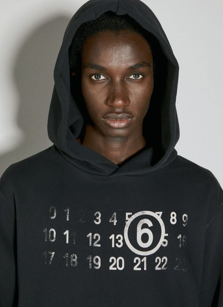 Maison Margiela Maison Margiela MM6 Black Number Hoodie Size US XL / EU 56 / 4 - 13 Thumbnail
