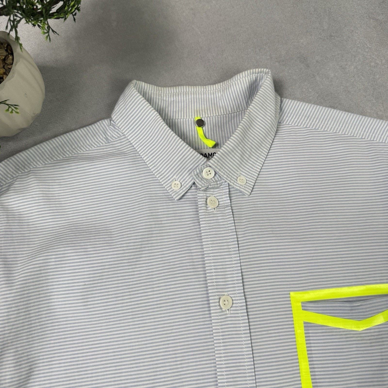 OAMC OAMC LS FRAME SHIRT Lo Blue/White Stripe/Flo Yellow Rigid Size US L / EU 52-54 / 3 - 6 Thumbnail