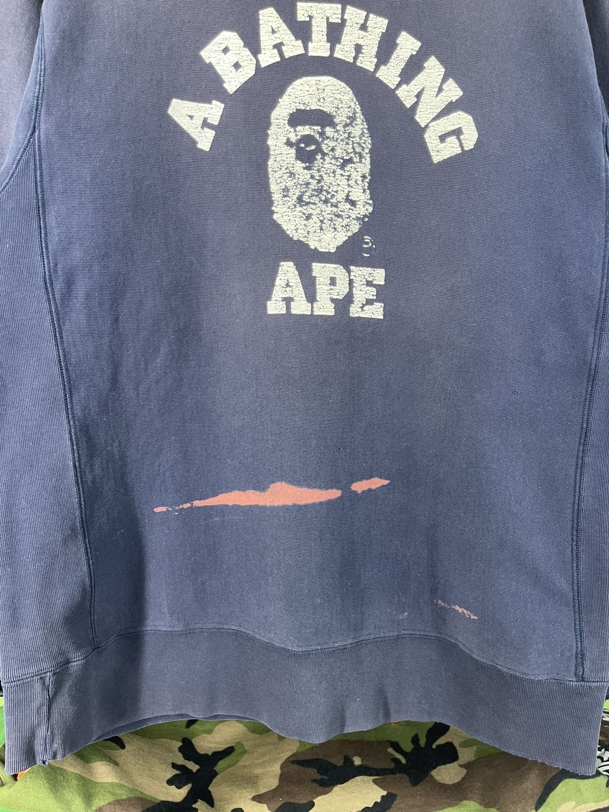 Bape Vintage A Bathing Ape (BAPE) Distressed swetshirt Size US M / EU 48-50 / 2 - 5 Thumbnail