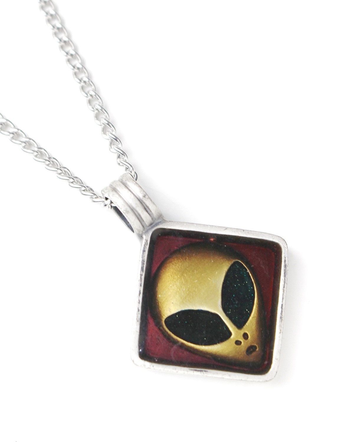 Vintage 2000S BICO AUSTRALIA ALIEN HEAD PENDANT STEEL NECKLACE Size ONE SIZE - 4 Thumbnail