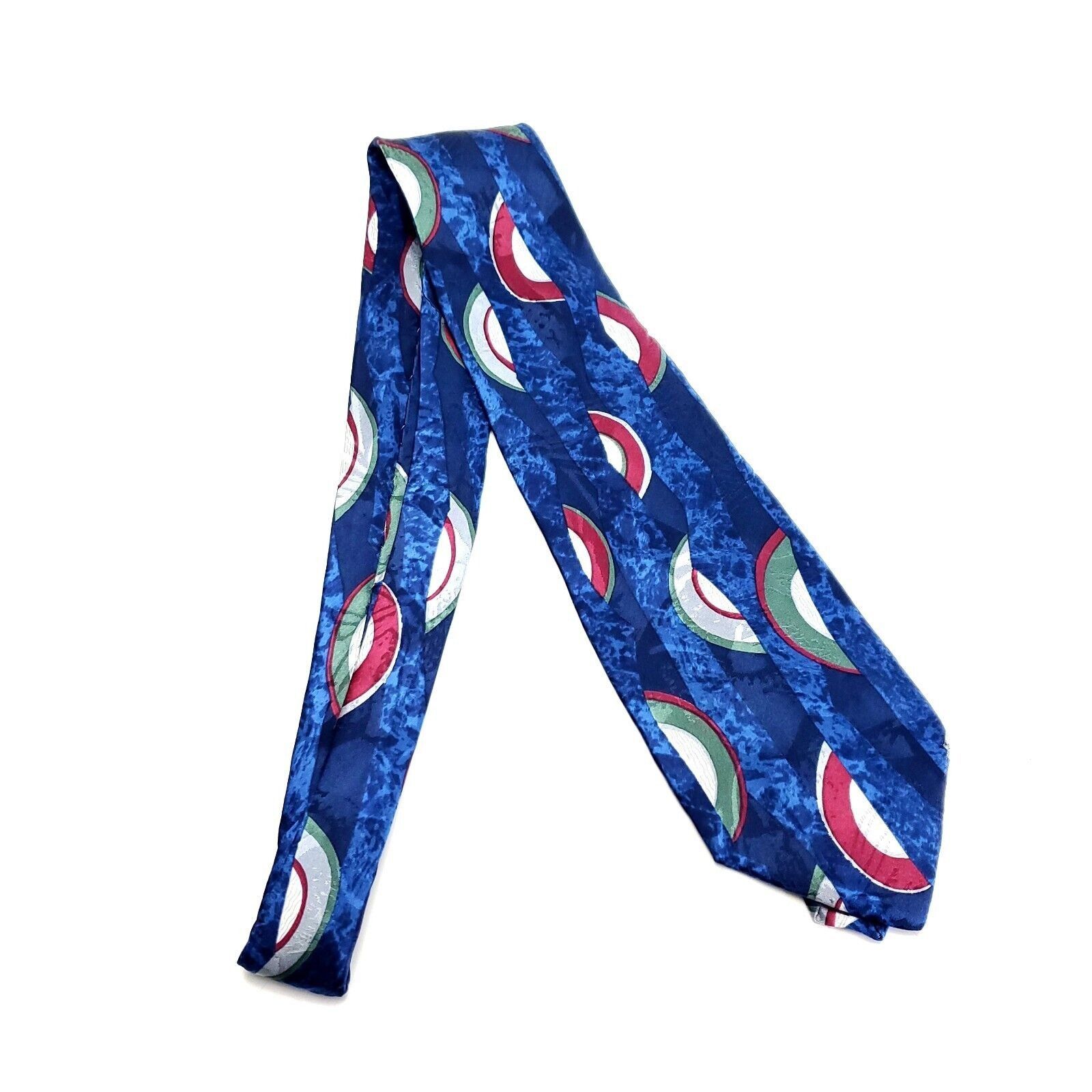 Vintage Cervino Alta Moda Silk Tie Italy Blue Abstract Print Size ONE SIZE - 6 Thumbnail