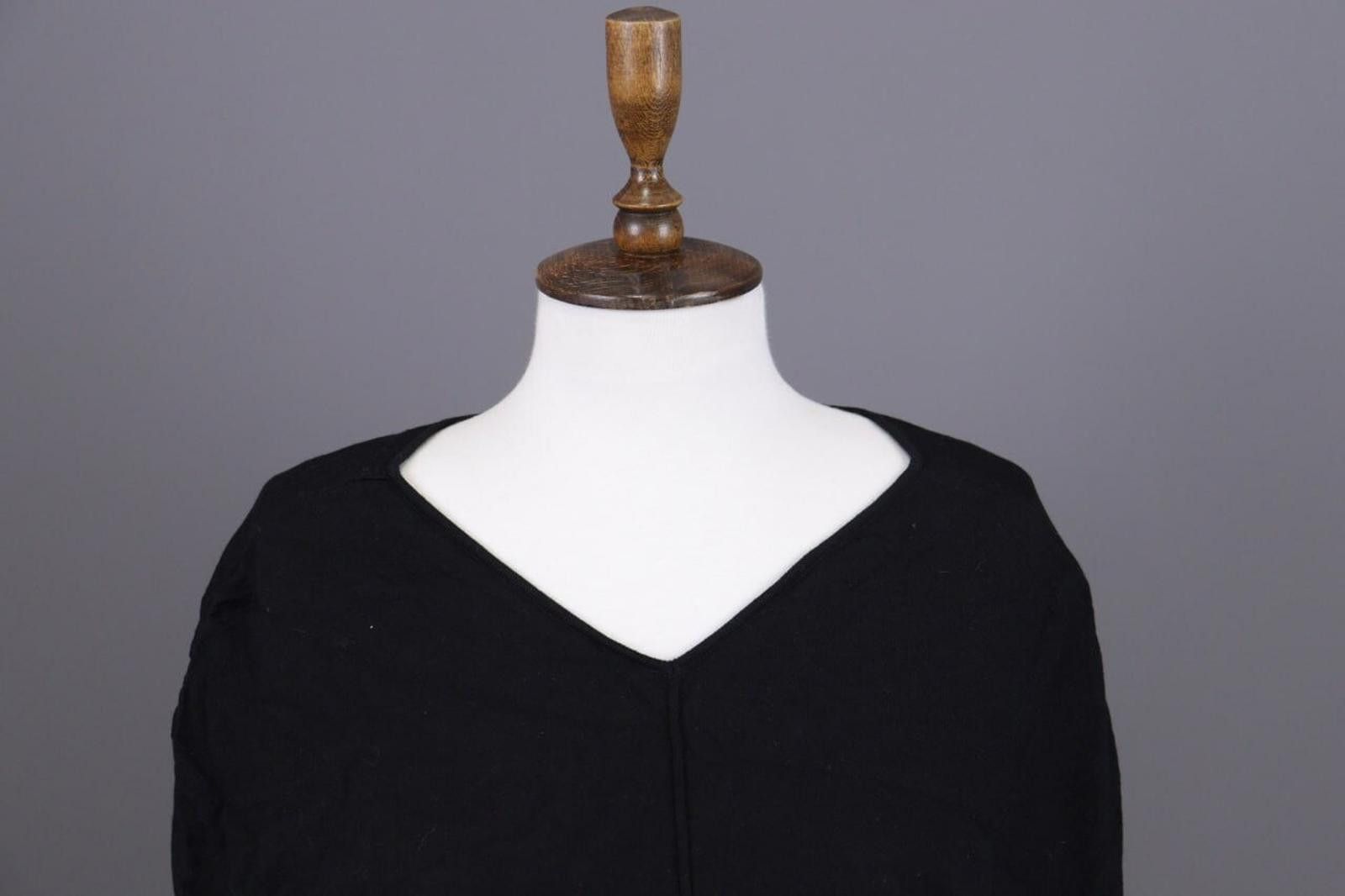 Wolford Wolford Black Short Sleeve V-Neck Knit Top Shirt Size L Size L / US 10 / IT 46 - 2 Thumbnail