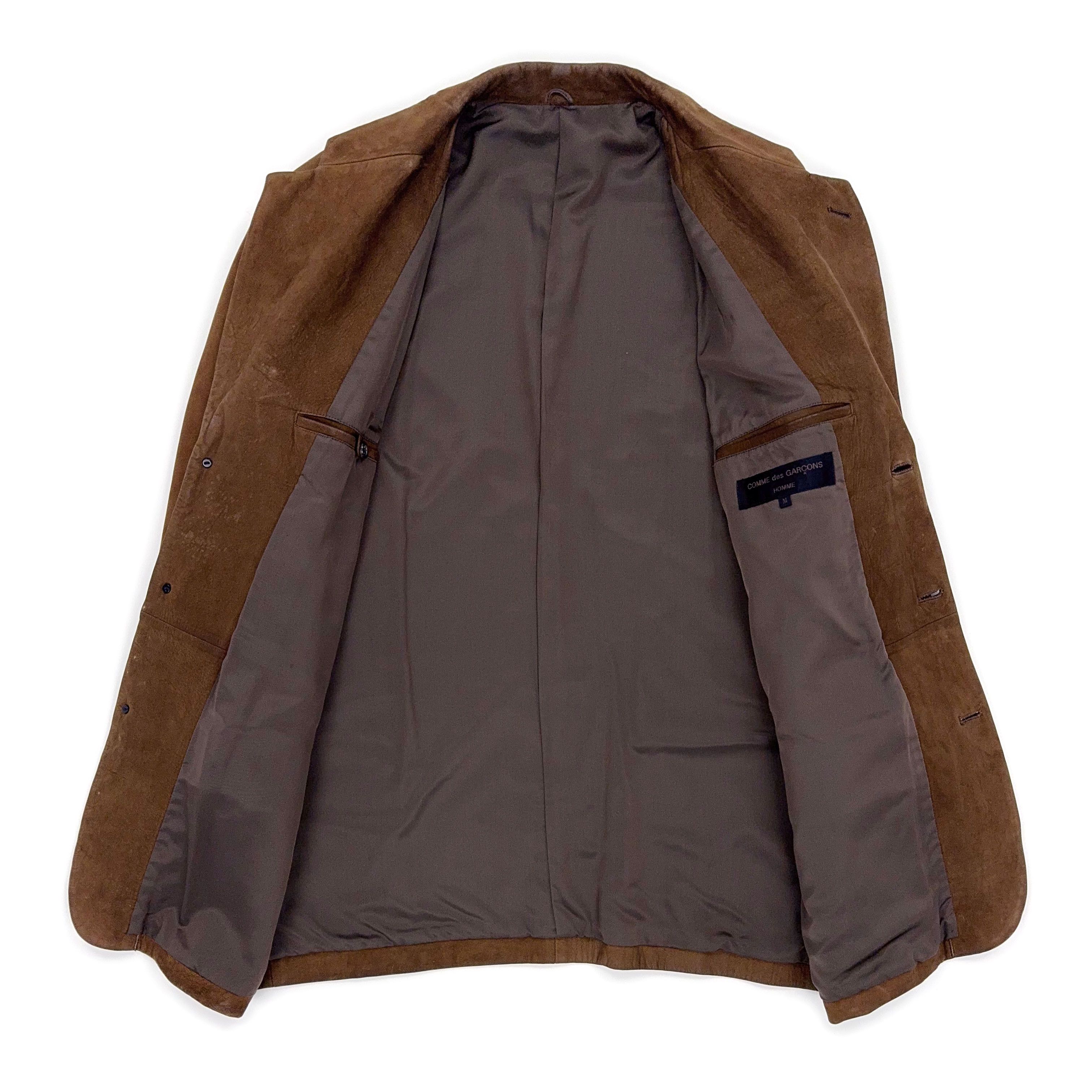Comme des Garcons Homme AW89 Oversized Cowhide Leather Blazer Size US M / EU 48-50 / 2 - 2 Thumbnail