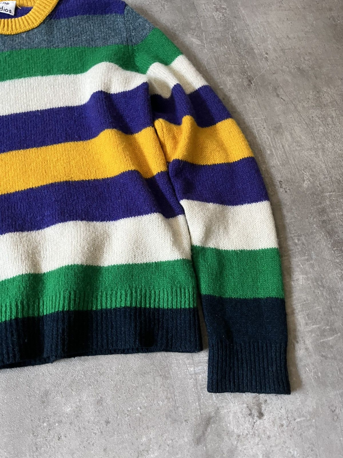 Acne Studios Acne Studios kai striped wool multicolor sweater Size US L / EU 52-54 / 3 - 3 Thumbnail