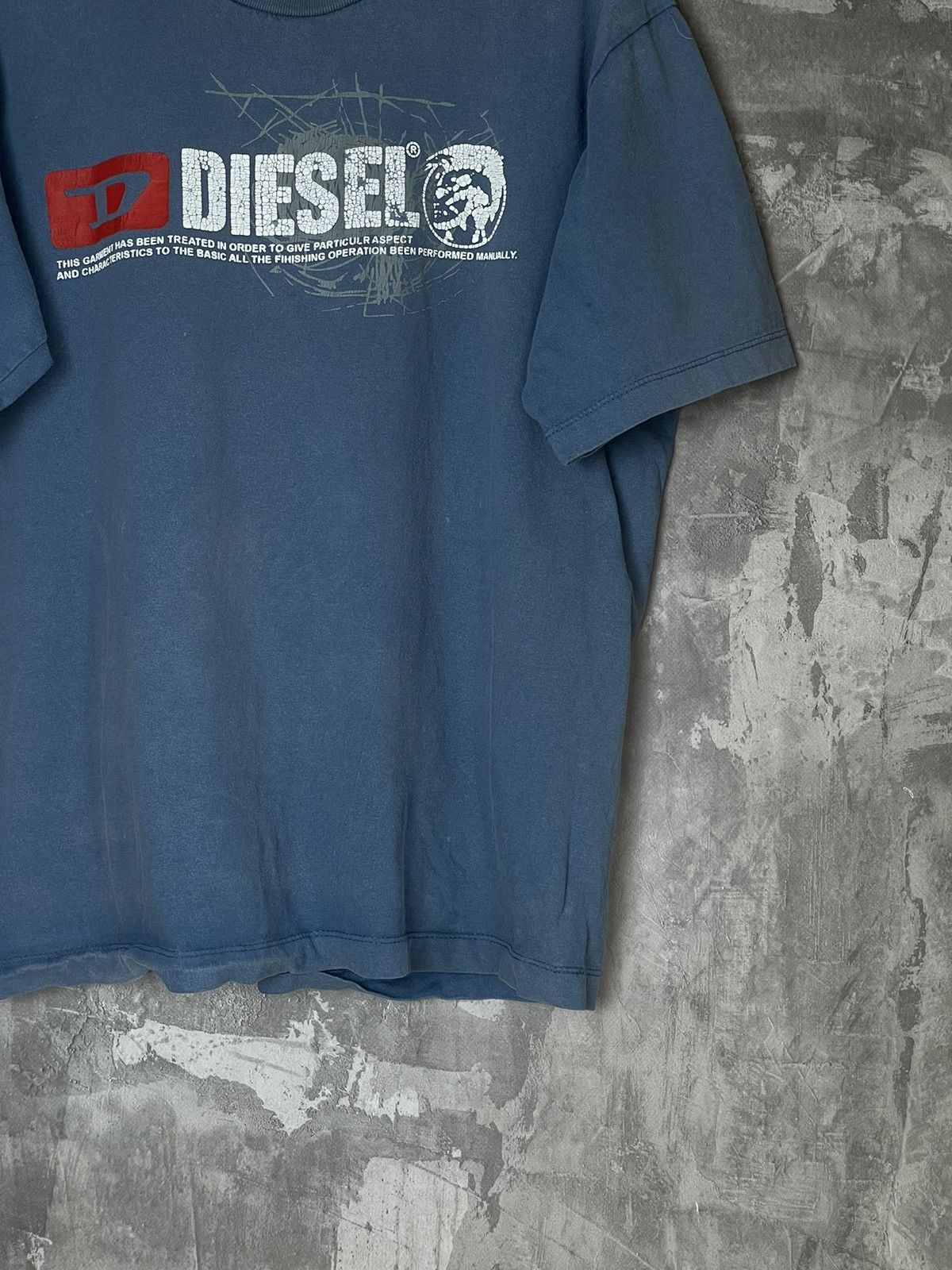 Diesel Diesel Big Logo Print Blue Faded Hype T-Shirt Y2K Vintage Size US M / EU 48-50 / 2 - 7 Thumbnail