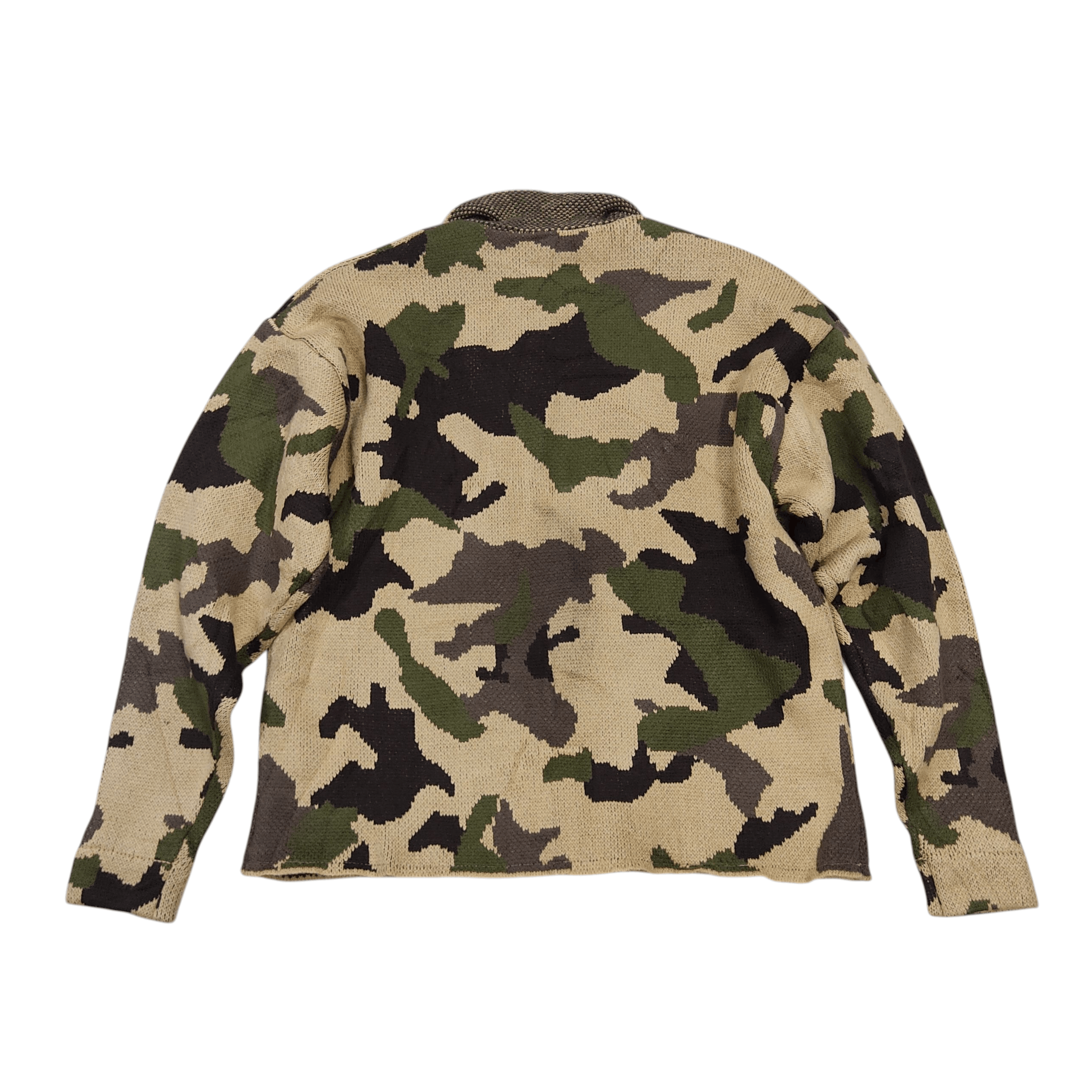 Japanese Brand B.Ballsy Military Camouflage Zip Knit Cardigan Size US L / EU 52-54 / 3 - 10 Thumbnail
