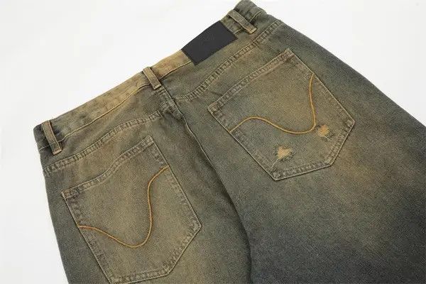 Japanese Brand VIBE Men's punk street loose washed ripped jeans y2k Size US 32 / EU 48 - 4 Thumbnail