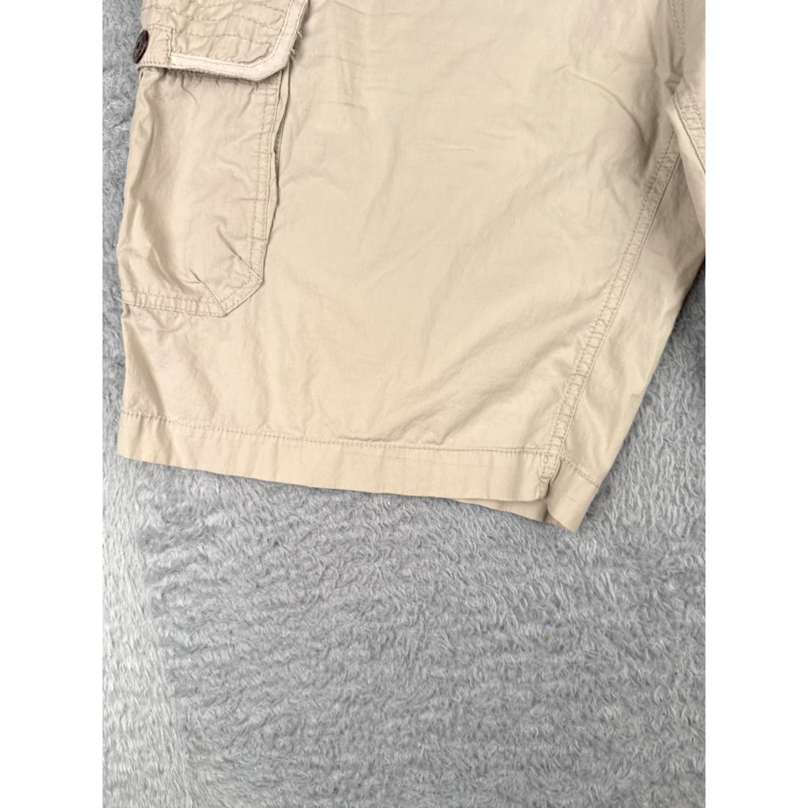 J Brand Urban Pipeline Shorts Mens 38 Beige Cargo Drawstring 100% Cotton Canvas Casual Size US 38 / EU 54 - 3 Thumbnail
