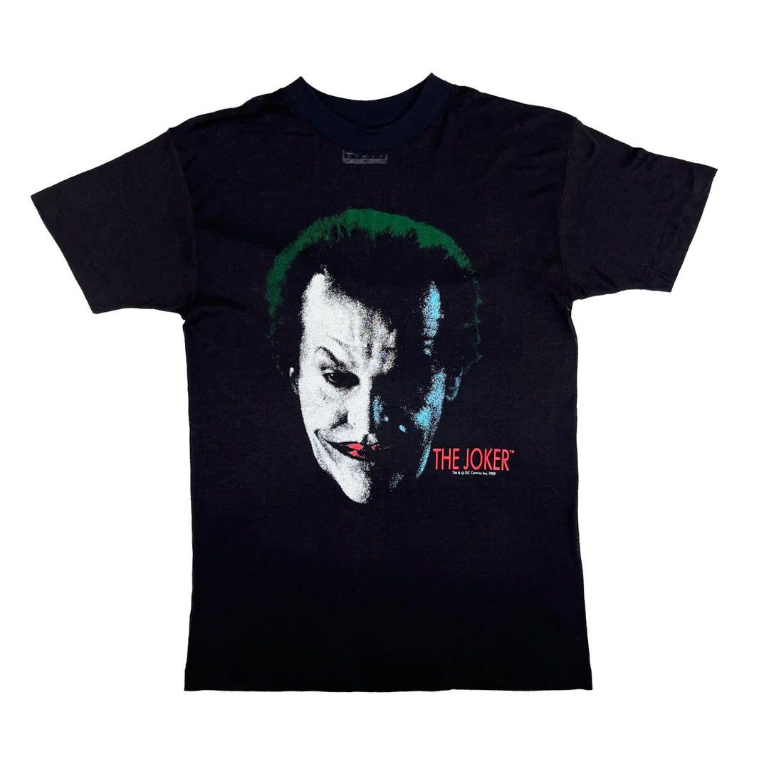 DC Comics × Vintage The Joker 1989 Vintage Batman Tim Burton USA Made T-Shirt Size US M / EU 48-50 / 2 - 1 Thumbnail