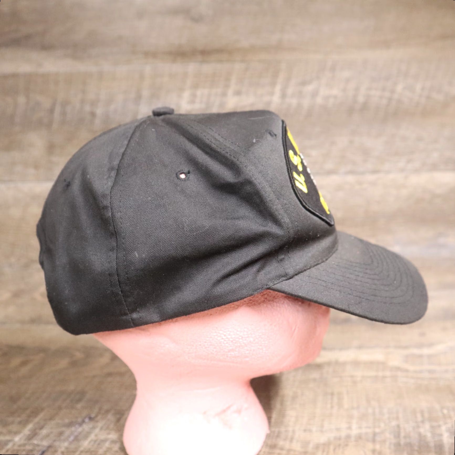 Vintage VINTAGE US Air Force Retired Hat Cap Stapback Adjustable Nissin Mens Black Yellow Size ONE SIZE - 3 Thumbnail