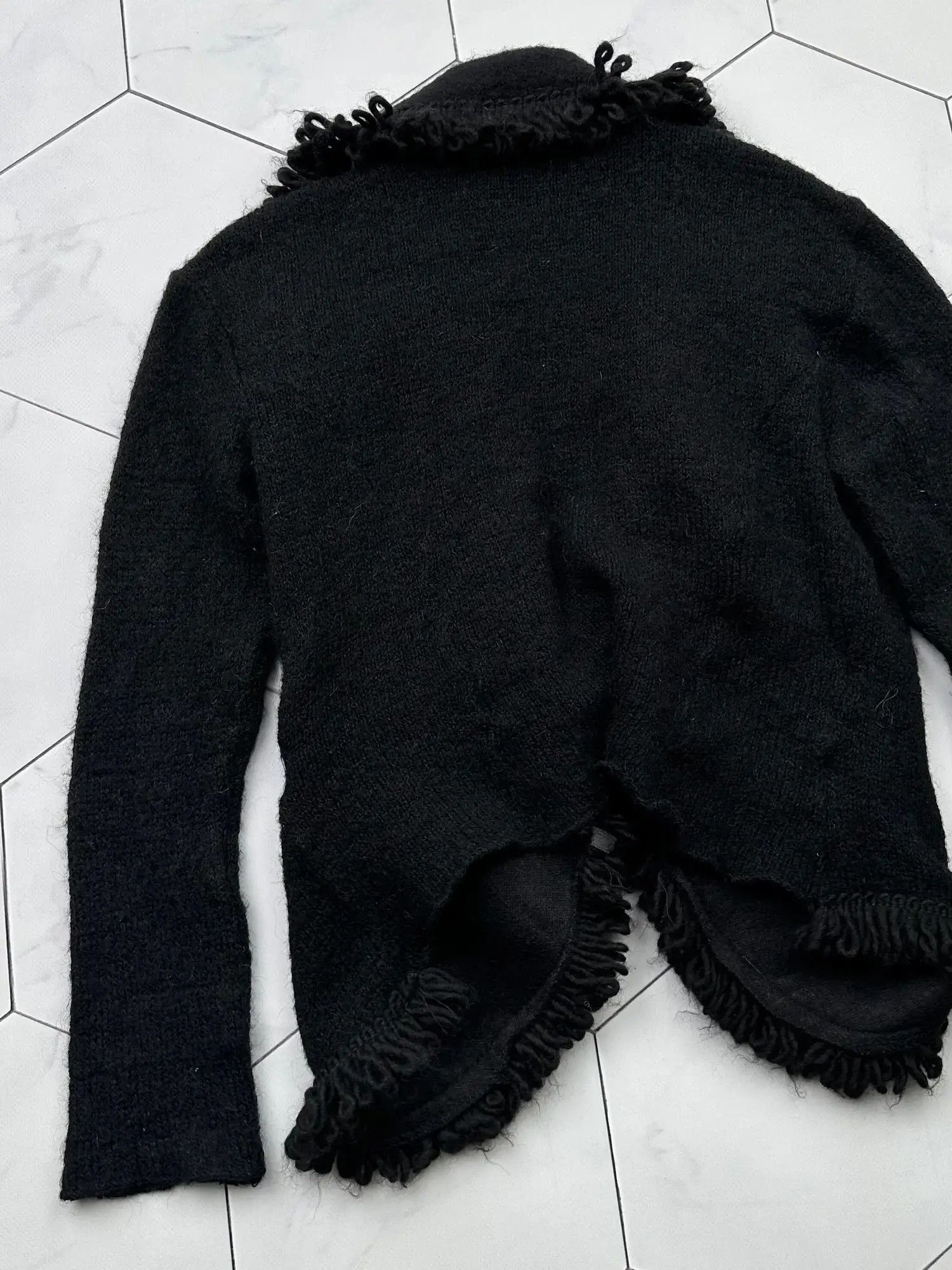 Japanese Brand Vintage Wool Asymmetry Blouse (B445)E2D15 Size XS / US 0-2 / IT 36-38 - 5 Thumbnail