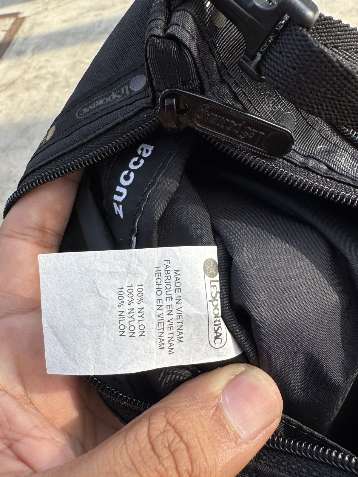 LeSportsac x Zucca Louver Tape Sacoche Zucca Black