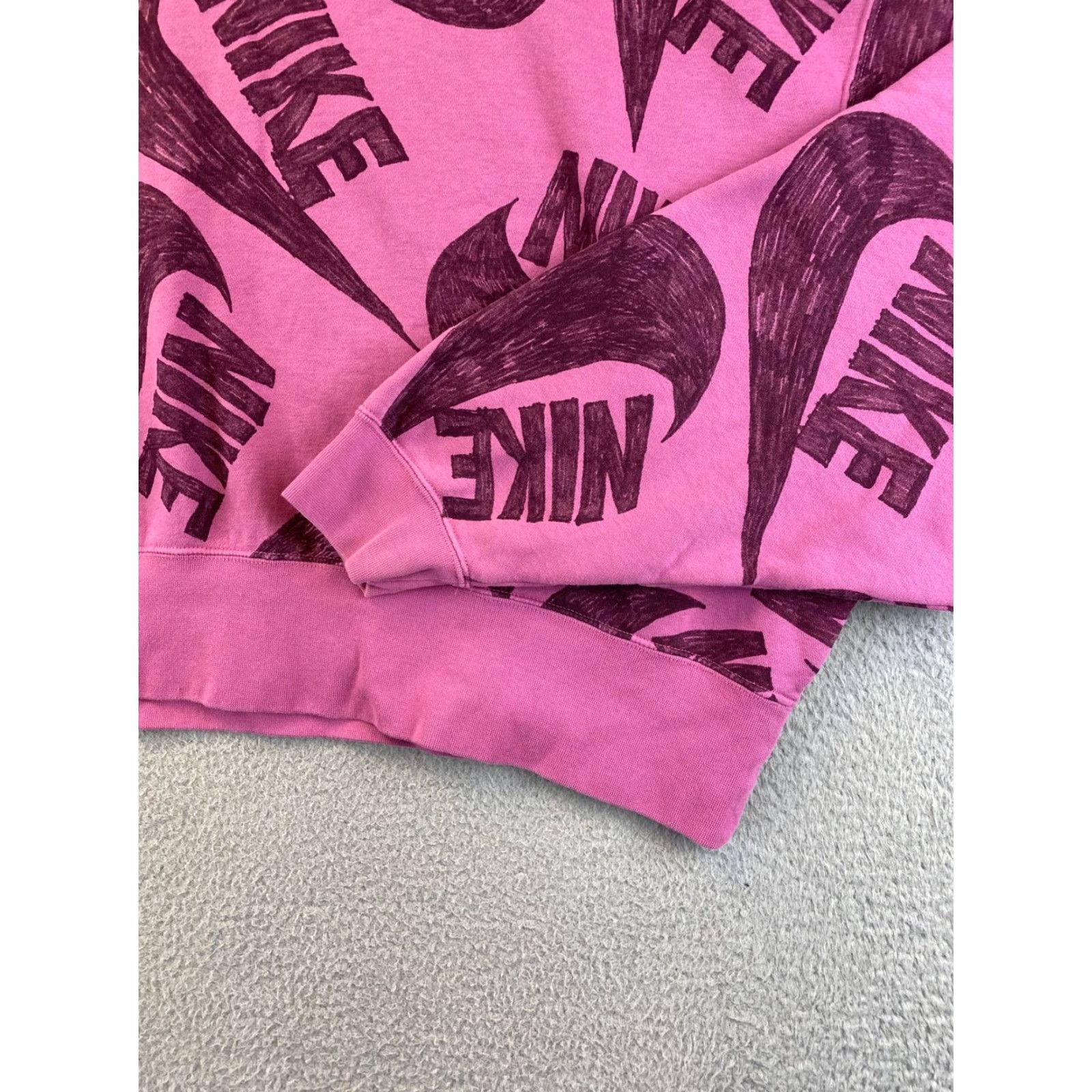 Nike Nike Womens Sweatshirt XL Purple Cropped Long Sleeve Pullover / 88-55 Vintage 90s Modern Classic (Mens Women) Size XL / US 12-14 / IT 48-50 - 2 Thumbnail