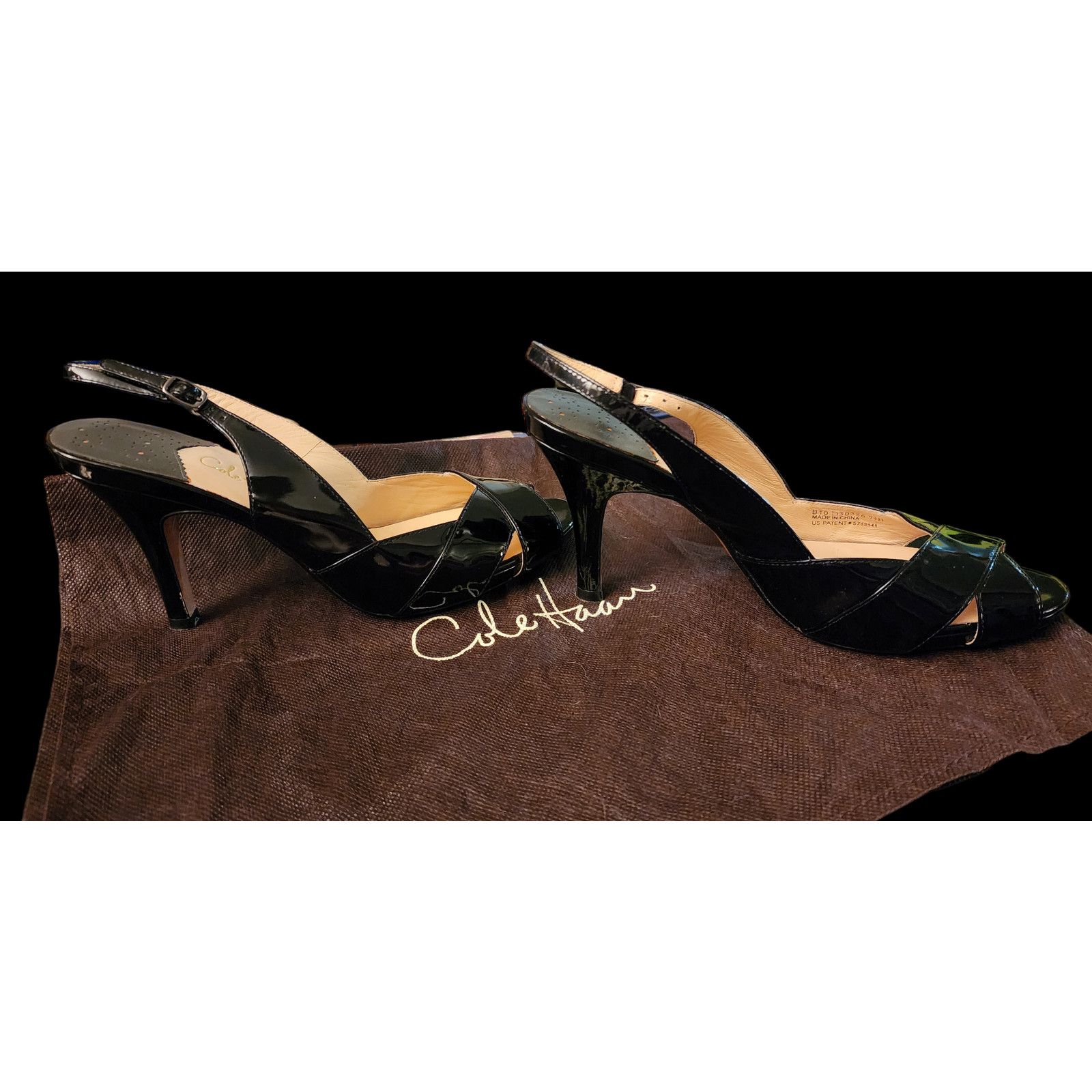 Cole Haan Cole Haan NikeAir Black Patent Aurora (Chrystal) Size US 7.5 / IT 37.5 - 4 Thumbnail
