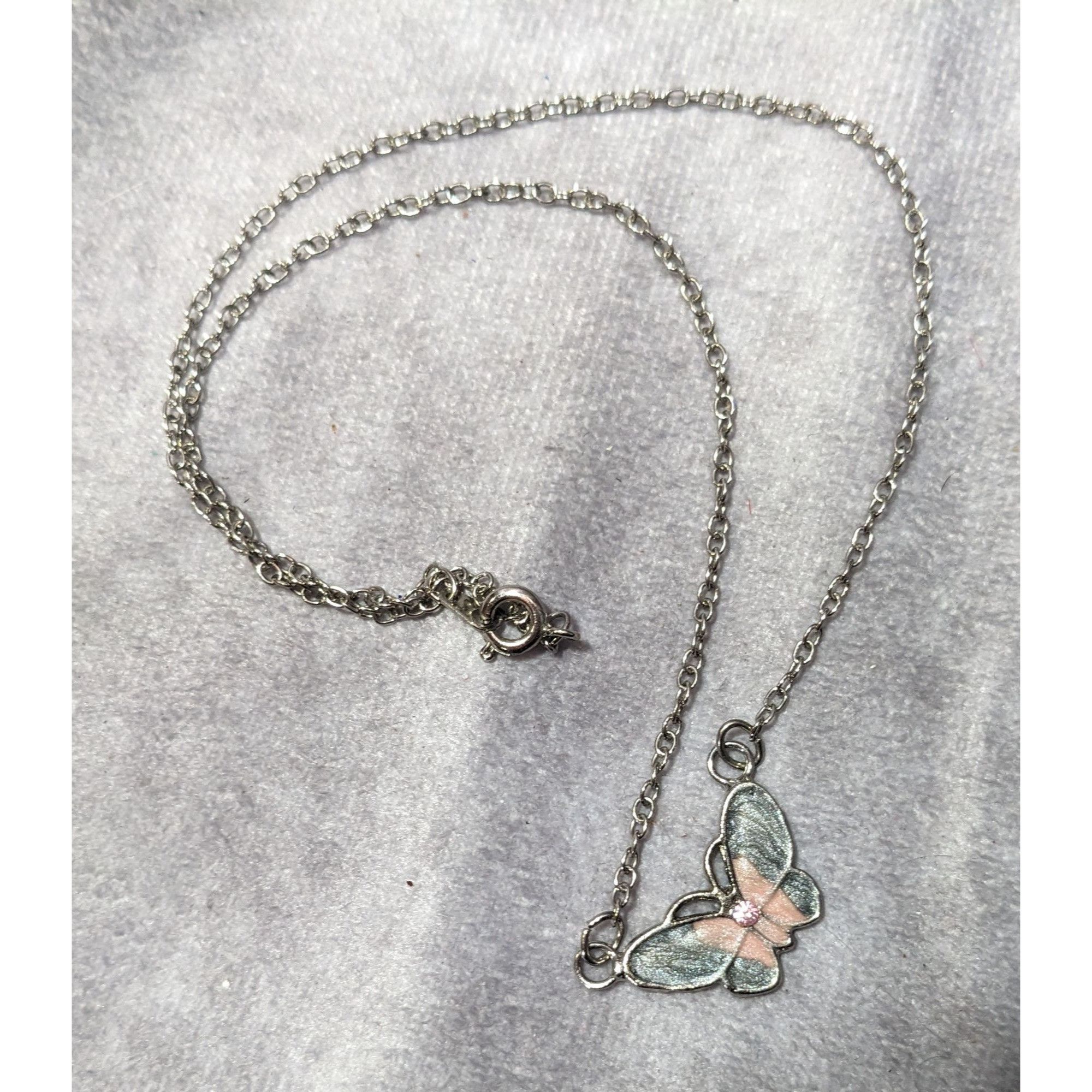 Other Fairycore Butterfly Pendant Necklace With Pink And Silver To Size ONE SIZE - 6 Thumbnail