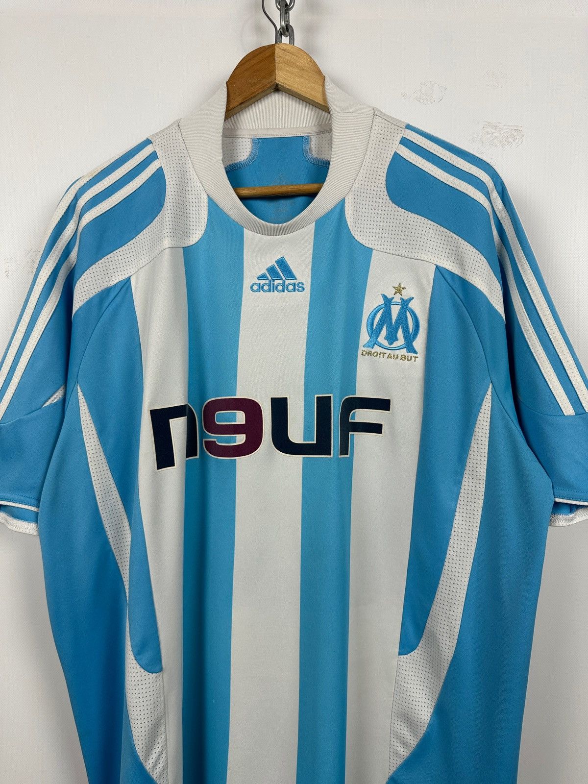 Adidas 2007/08 Adidas Olimpique Marseille Vintage Soccer Jersey Size US XL / EU 56 / 4 - 3 Thumbnail