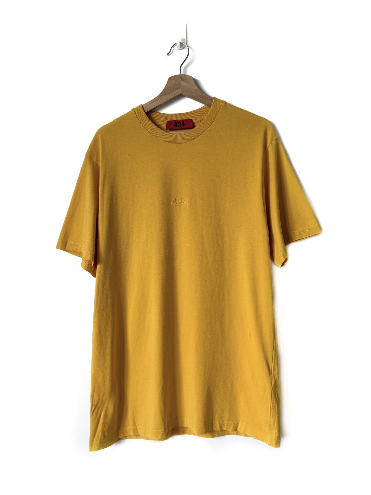 424 424 Yellow Crewneck T-Shirt Size US L / EU 52-54 / 3 - 2 Thumbnail