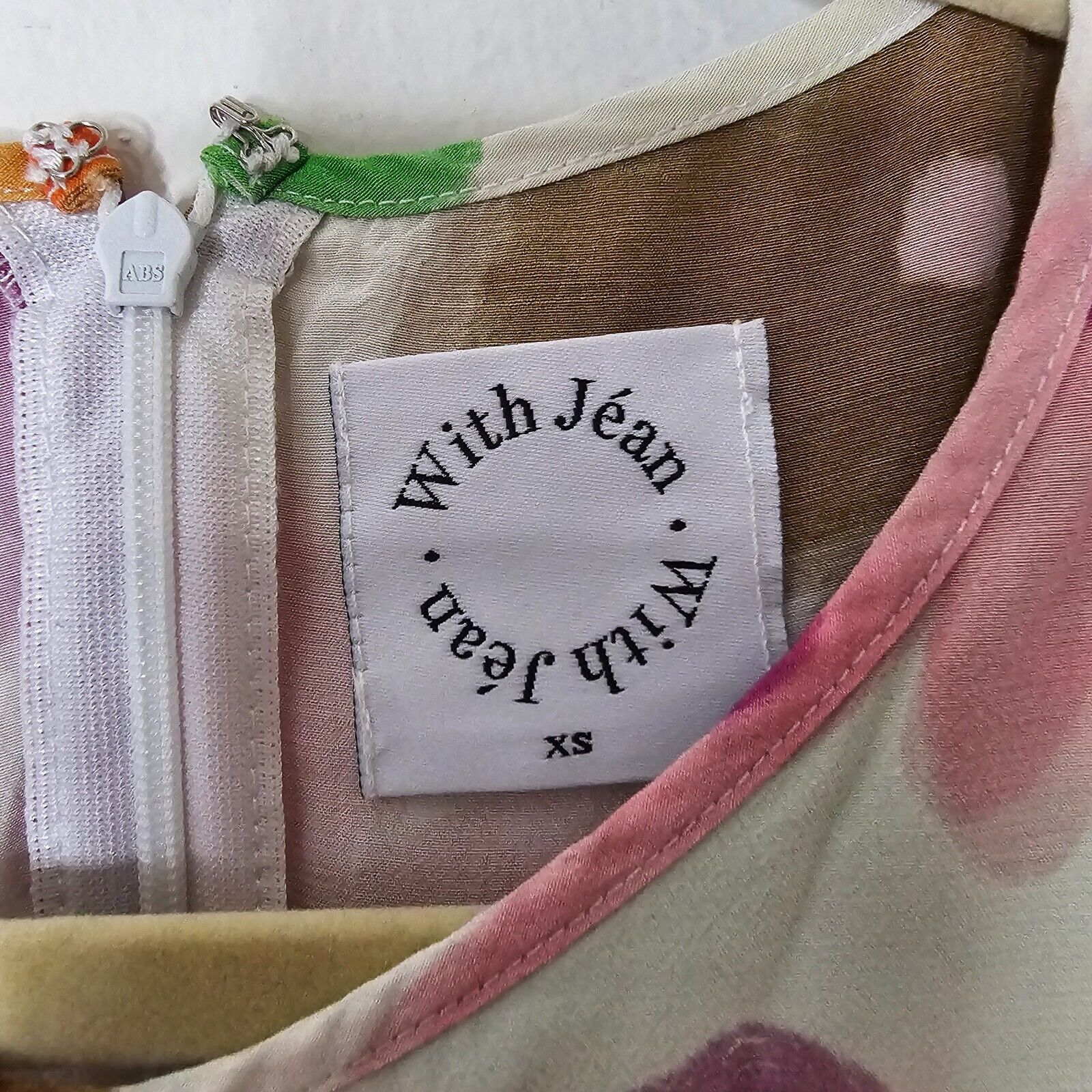 Other NWOT With Jean Hermana Viola Tricolor Open Front Mini Dress Size XS / US 0-2 / IT 36-38 - 5 Thumbnail