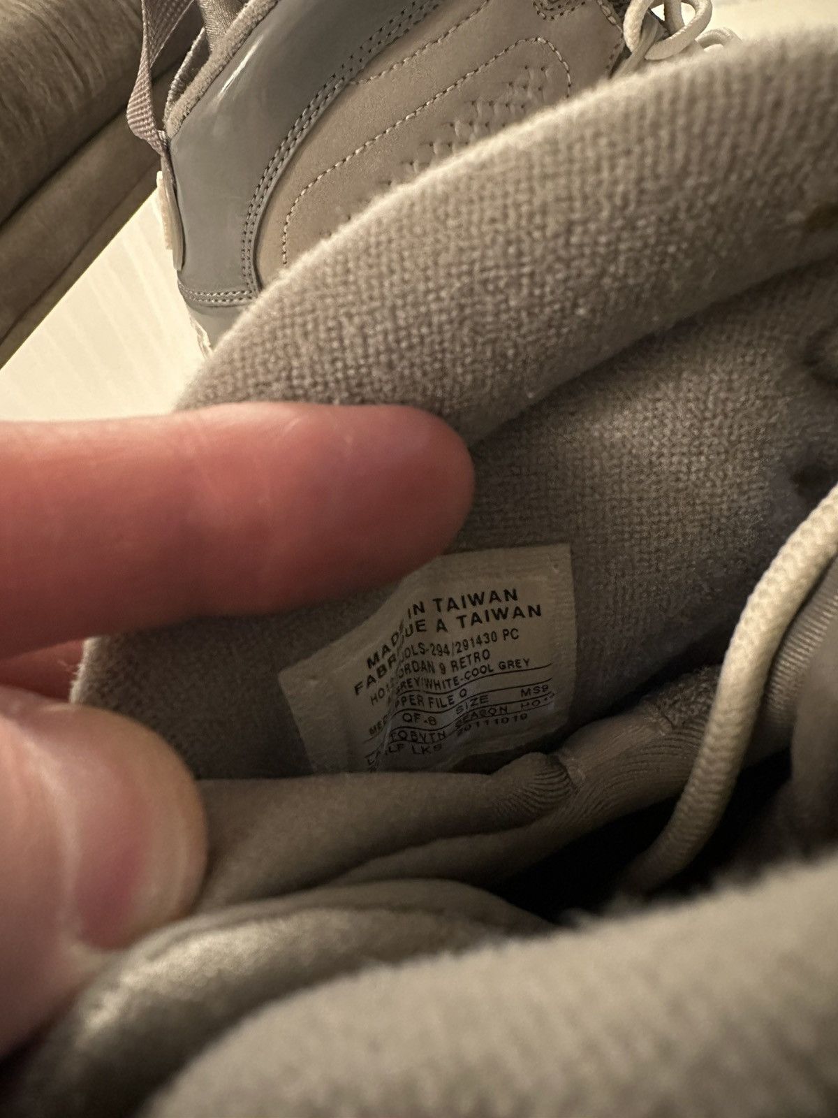 Jordan Brand × Nike •SAMPLE• Jordan 9 Retro Cool Grey 2012 Size US 9 / EU 42 - 8 Thumbnail