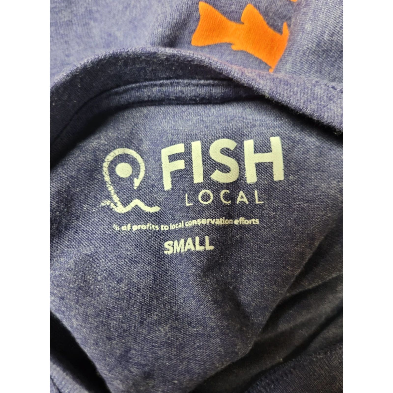 CO Fish Local Detroit Fishing Co T Shirt Small Blue Mens Short Sleeve Cotton Blend Logo Graphic Tee Size US S / EU 44-46 / 1 - 4 Thumbnail