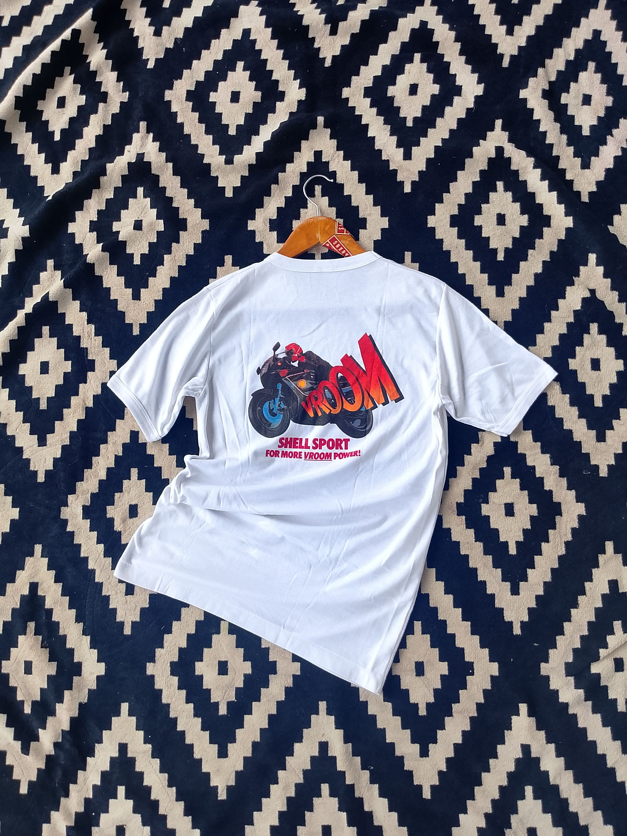 Vintage 1980s Shell Sport Moto Racing Ringer T-Shirt / Archive Piece Size US L / EU 52-54 / 3 - 1 Thumbnail