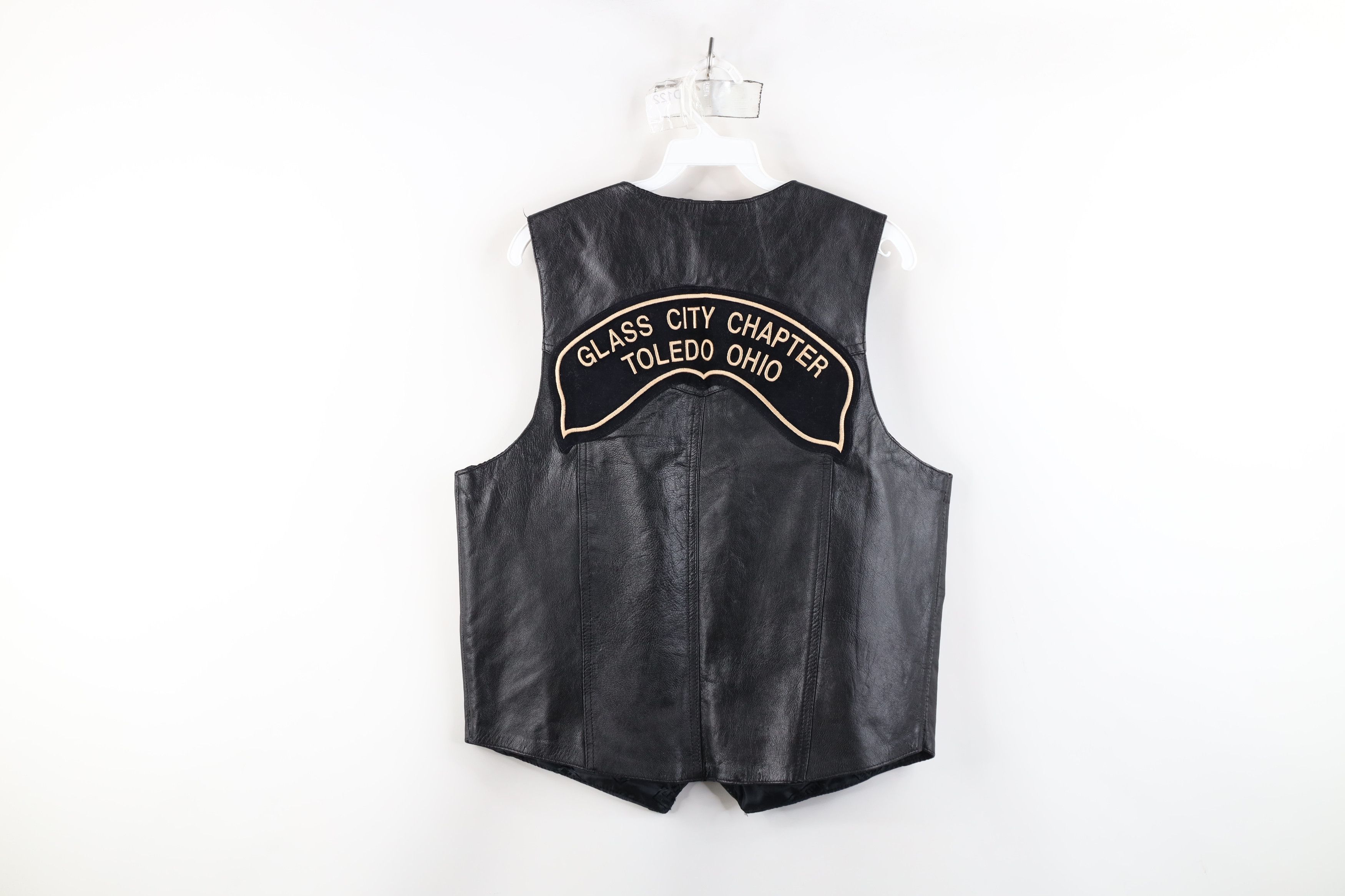Vintage Vintage 90s Streetwear Motorcycle Riding Vest Jacket Black Size US M / EU 48-50 / 2 - 13 Thumbnail