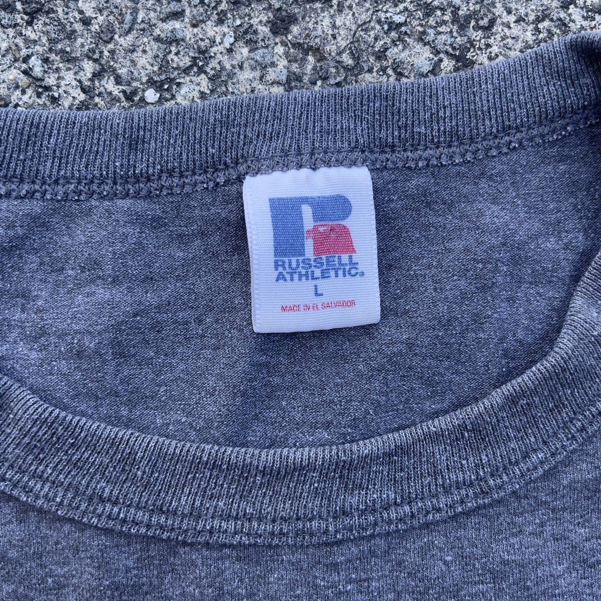Russell Athletic × Vintage Vintage 90s RUSSELL ATHLETIC Heather Grey T Shirt Size US L / EU 52-54 / 3 - 4 Thumbnail