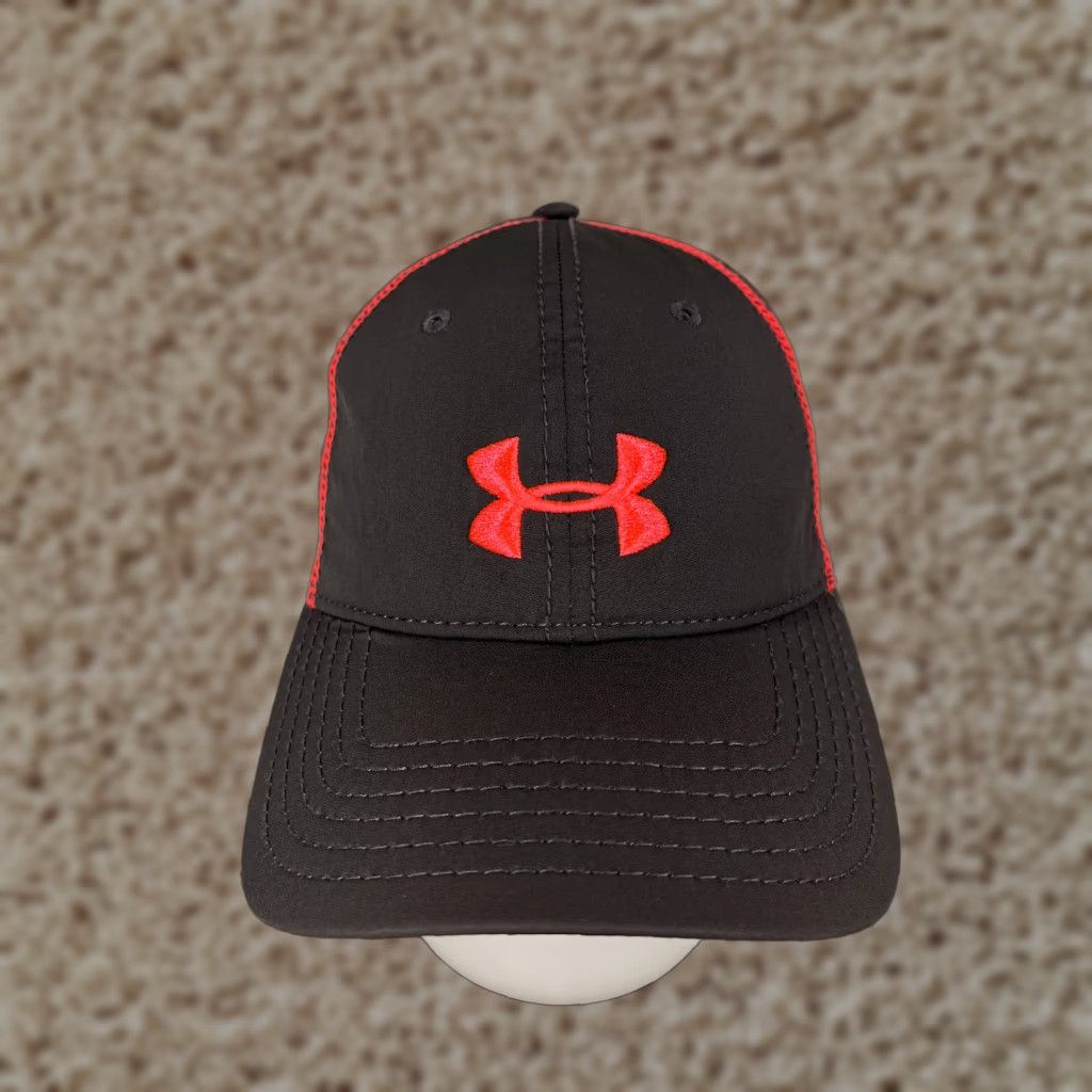 Under Armour Under Armour Hat Cap Strap Back Womens One Size Pink Gray Poly Spandex Blend Size ONE SIZE - 1 Thumbnail
