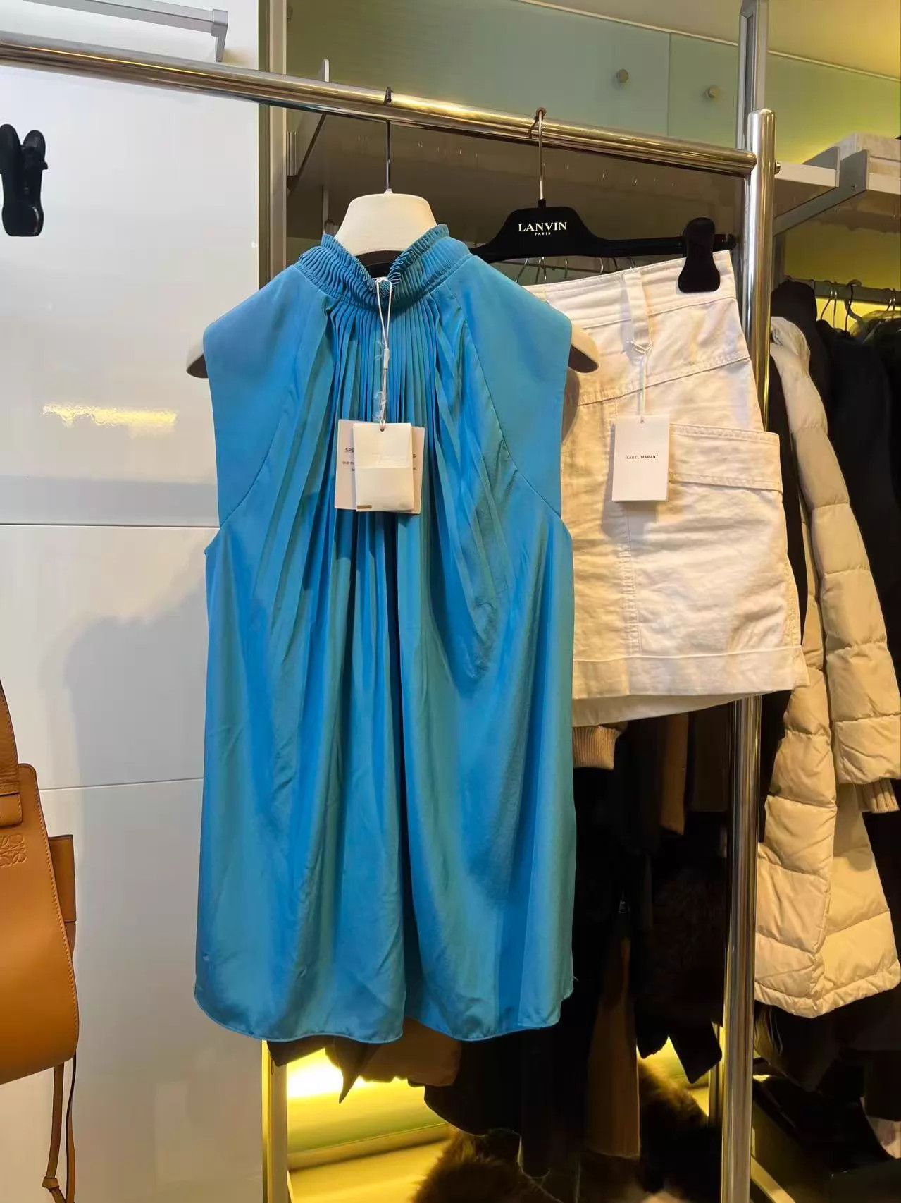 Other Tibi Bright Blue Pleated Silk Tank Top M New Size M / US 6-8 / IT 42-44 - 3 Thumbnail