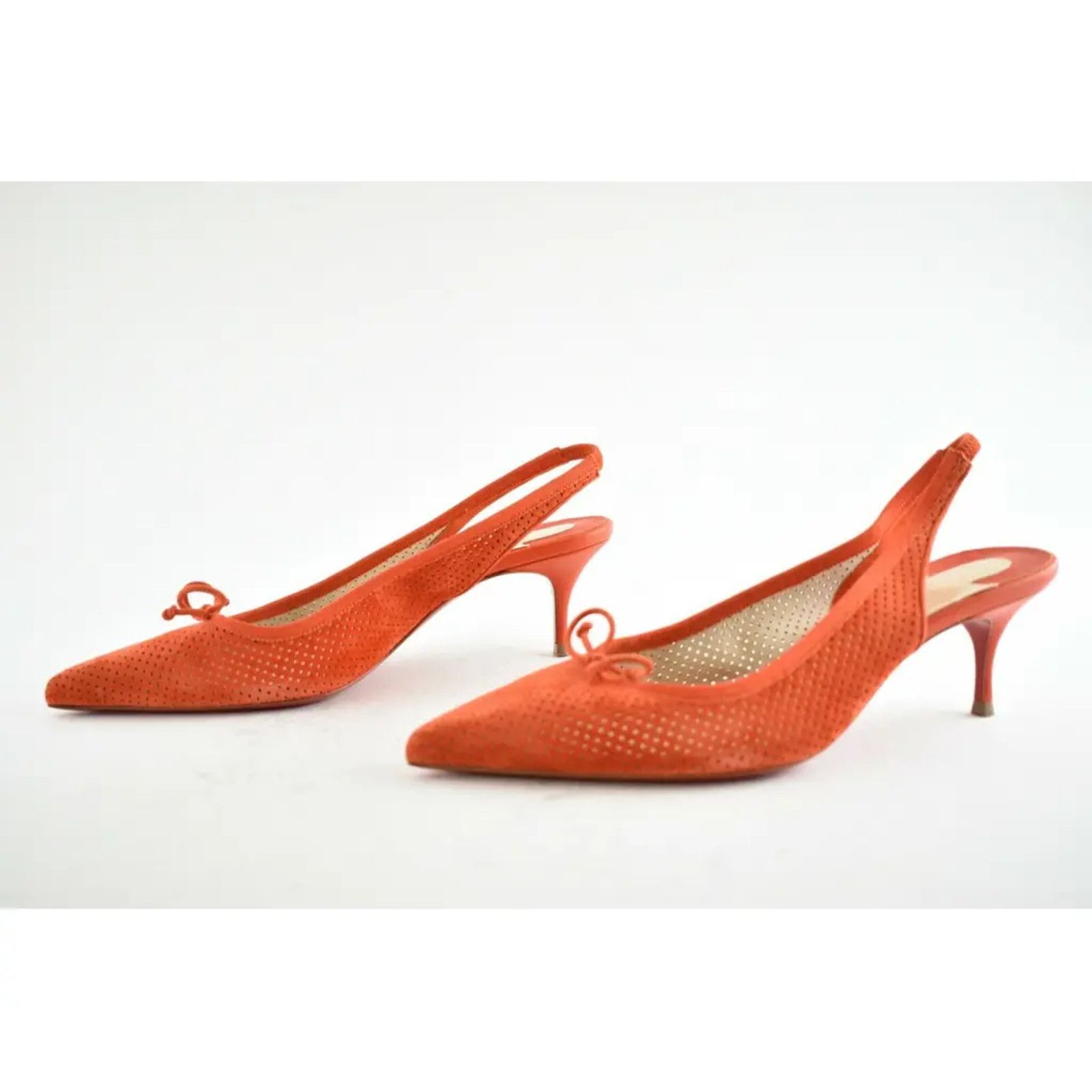 Christian Louboutin Christian Louboutin Hall Sling Pump 55 VIF Red Orange Size US 8 / IT 38 - 10 Thumbnail
