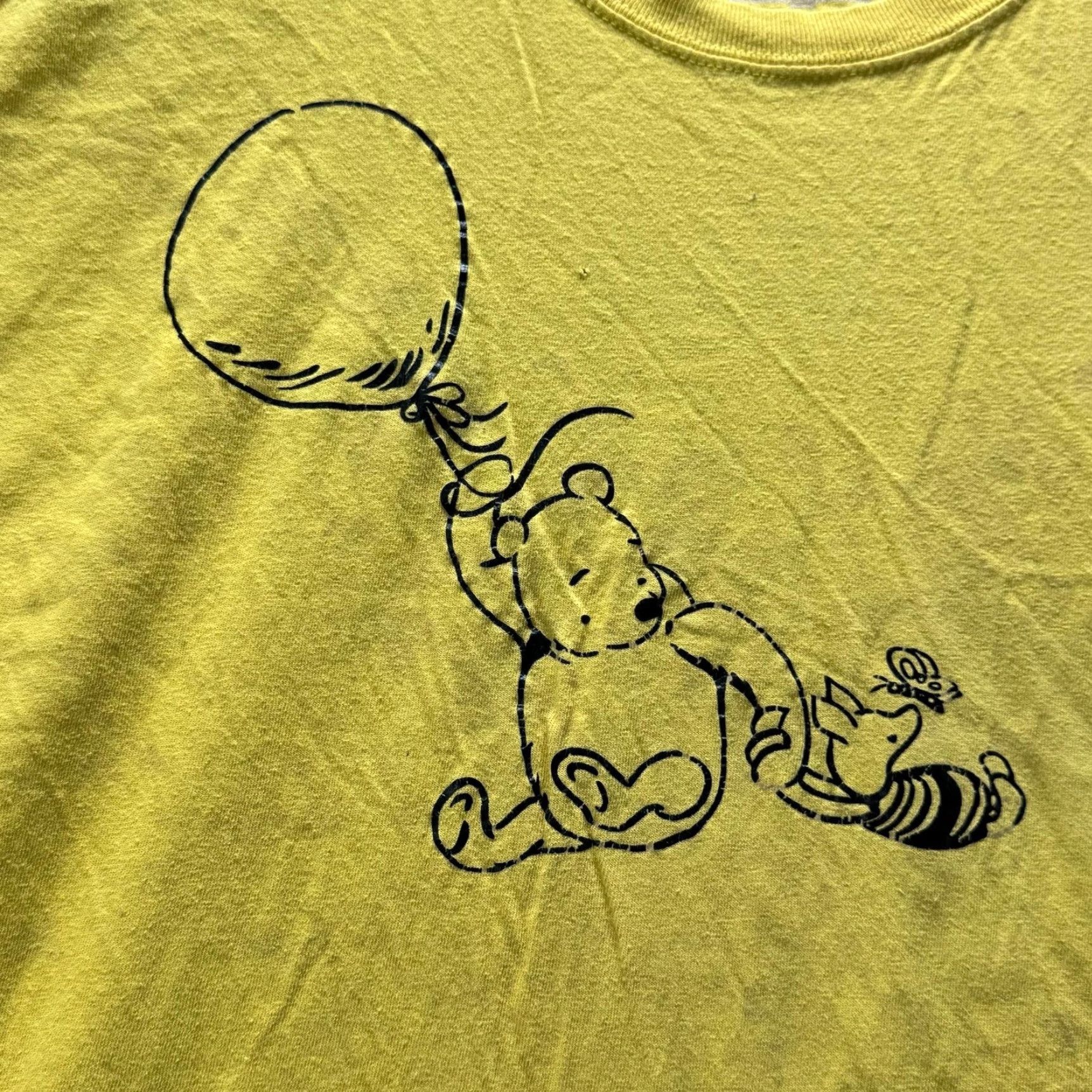 Gildan Winnie The Pooh Graphic Tee Gildan Shirt Mens XL Yellow Size US XL / EU 56 / 4 - 3 Thumbnail