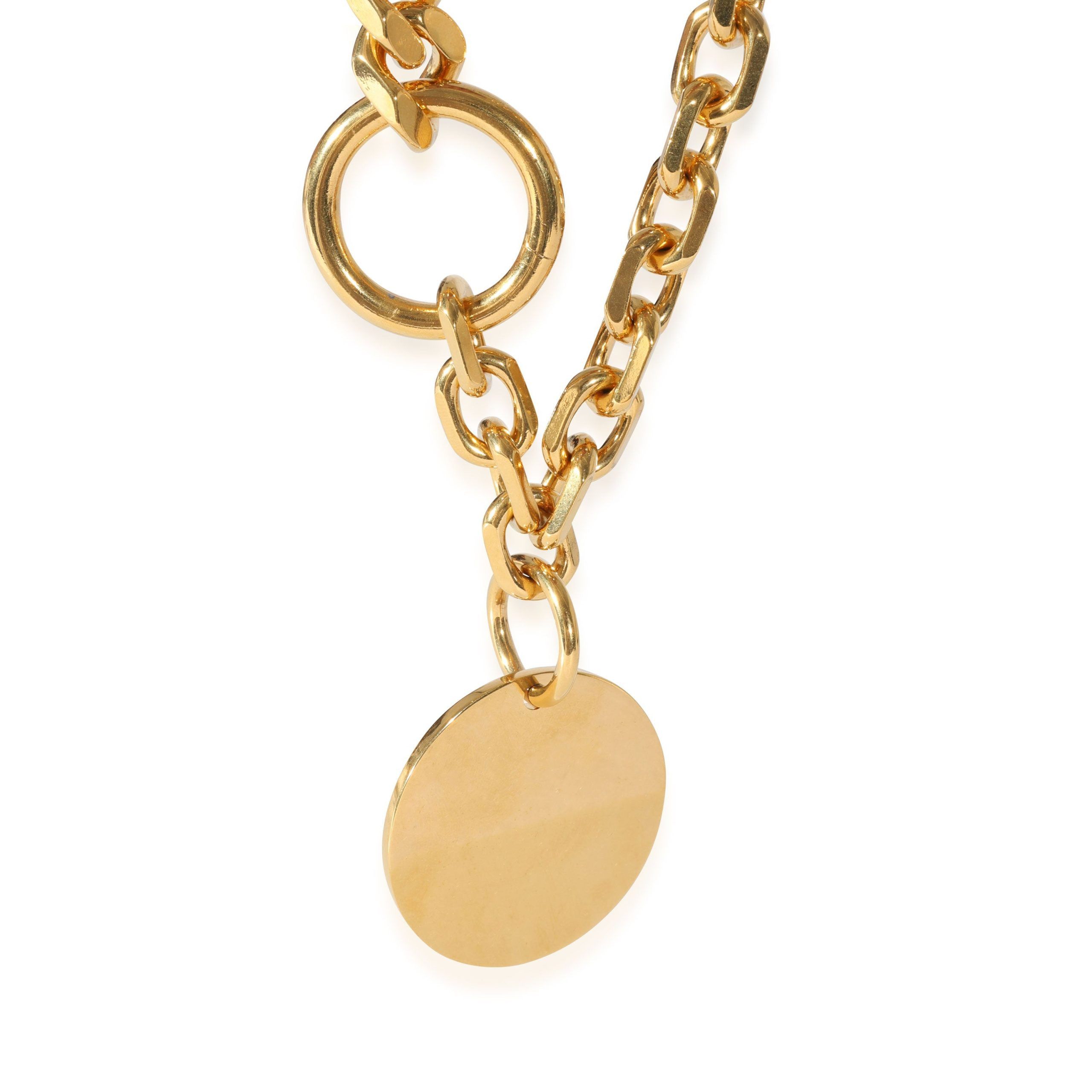 image of Bvlgari Burberry Multi-Chain Necklace With Round Medallion in Silver, Women's