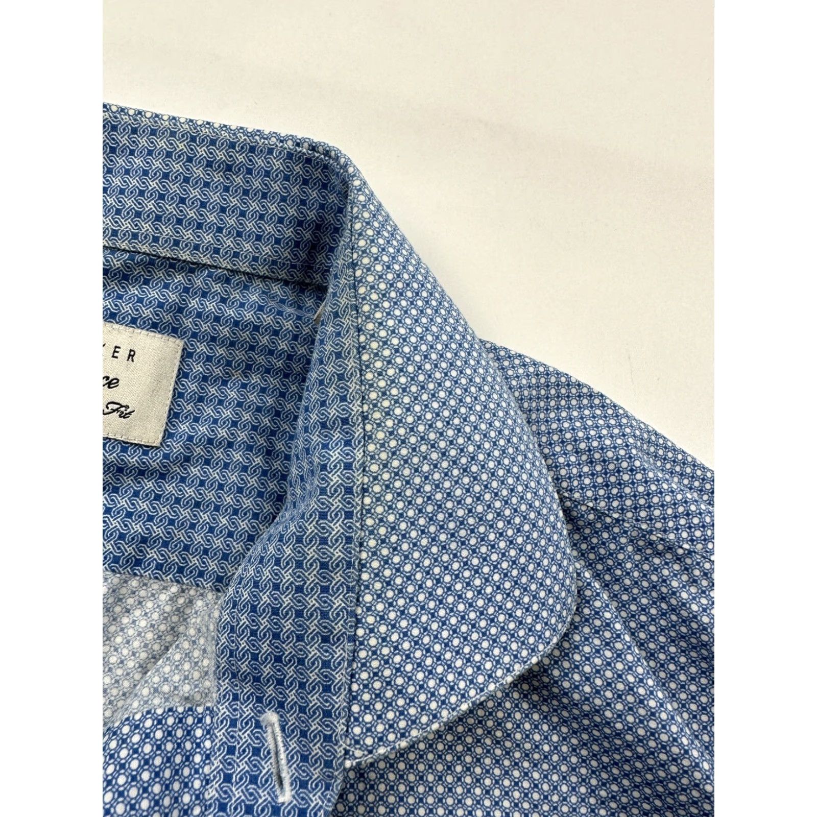 Ted Baker Ted Baker Dress Shirt Men 16.5 Blue Long Sleeve Endurance Classic Fit Shirt Size US XL / EU 56 / 4 - 5 Thumbnail