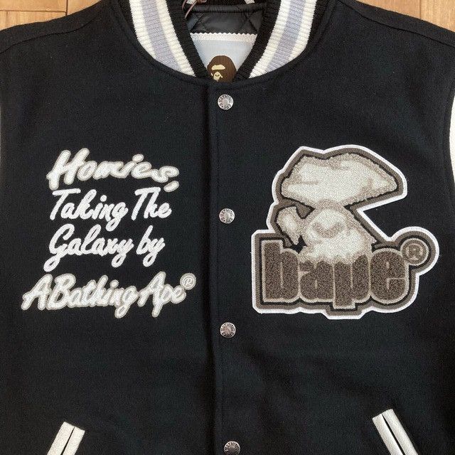 Bape BAPE LOGO Leather Sleeve Varsity Jacket a bathing ape Size US L / EU 52-54 / 3 - 4 Thumbnail