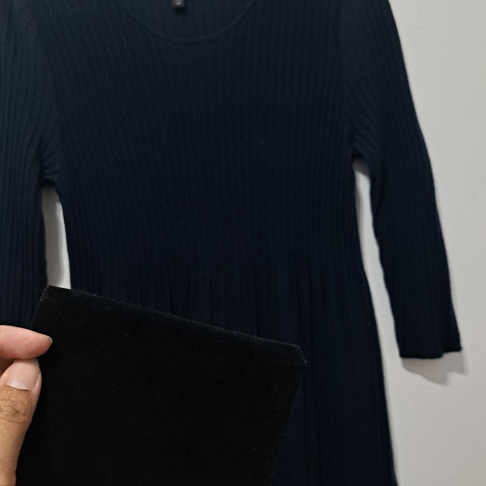 Eileen Fisher Eileen Fisher Washable Wool Scoop Neck Knit Dress Small Peti Size S / US 4 / IT 40 - 8 Thumbnail