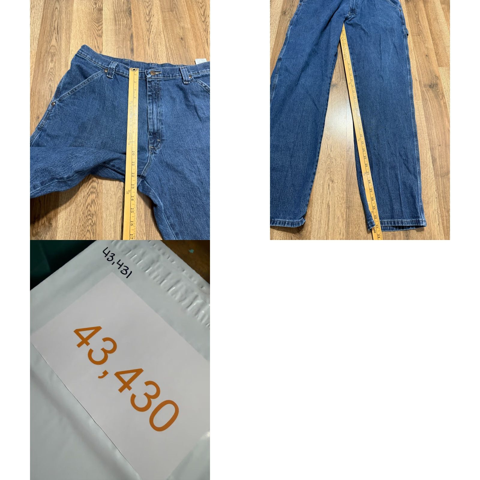 Wrangler Wrangler Jeans Men 36x34 Blue Denim Straight Leg 5-Pocket Pockets Regular Inseam 34in Modern Vintage: No Regular Fit Medium Wash Size US 36 / EU 52 - 8 Thumbnail