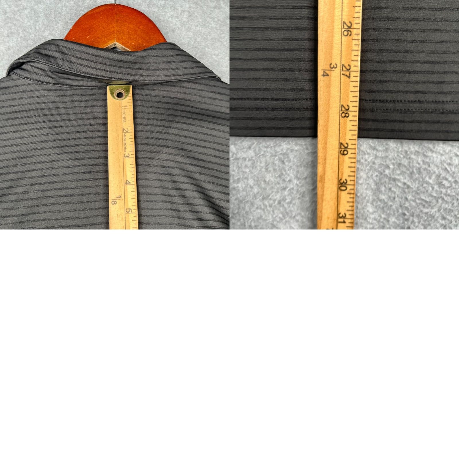 Vintage Walter Hagen Performance Golf Polo Shirt Mens Large Black Striped Stretch Polo Casual Sports Golf Shirt Mens L Black Striped Stretch Walter Hagen Size US L / EU 52-54 / 3 - 8 Thumbnail