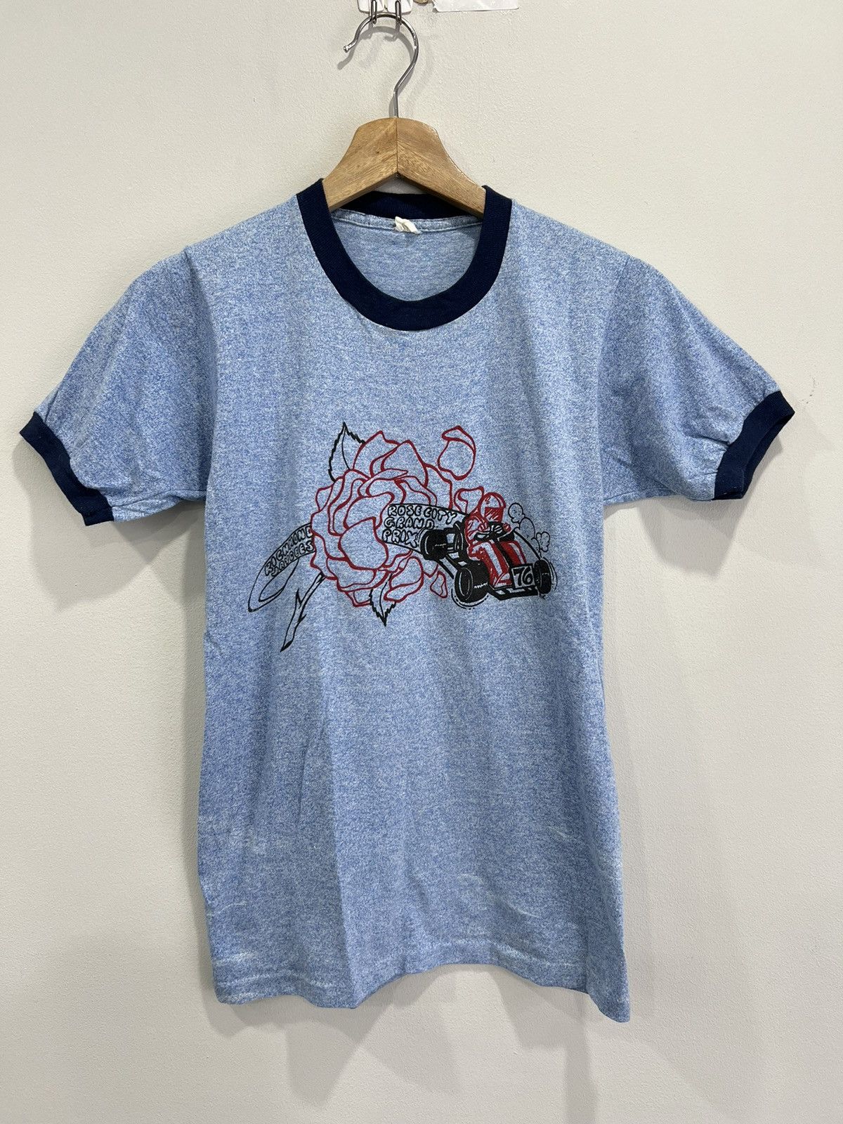 Vintage Vintage Rose City Grand Prix Racing Ringer Shirt Tee Size US S / EU 44-46 / 1 - 1 Thumbnail