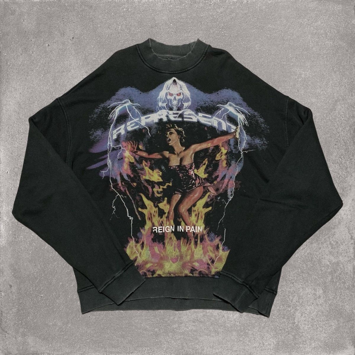 Represent Clo. Represent Medium Spirit Reaper Vintage Black Sweater Size US M / EU 48-50 / 2 - 1 Thumbnail