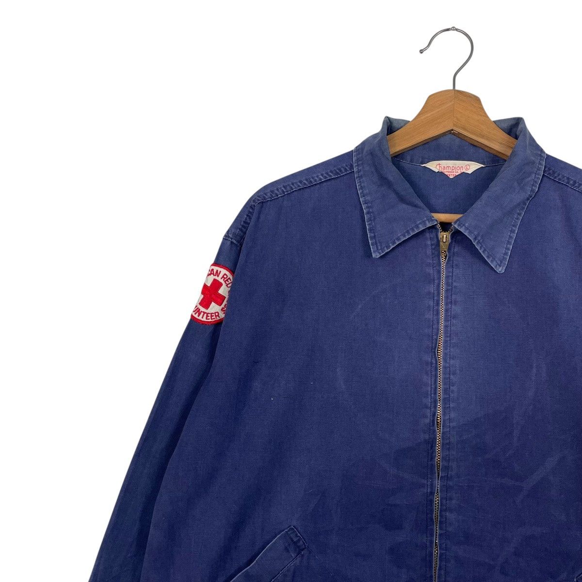 Champion Vtg 50/60s Champion Running Man Disaster Service Jacket Size US L / EU 52-54 / 3 - 6 Thumbnail