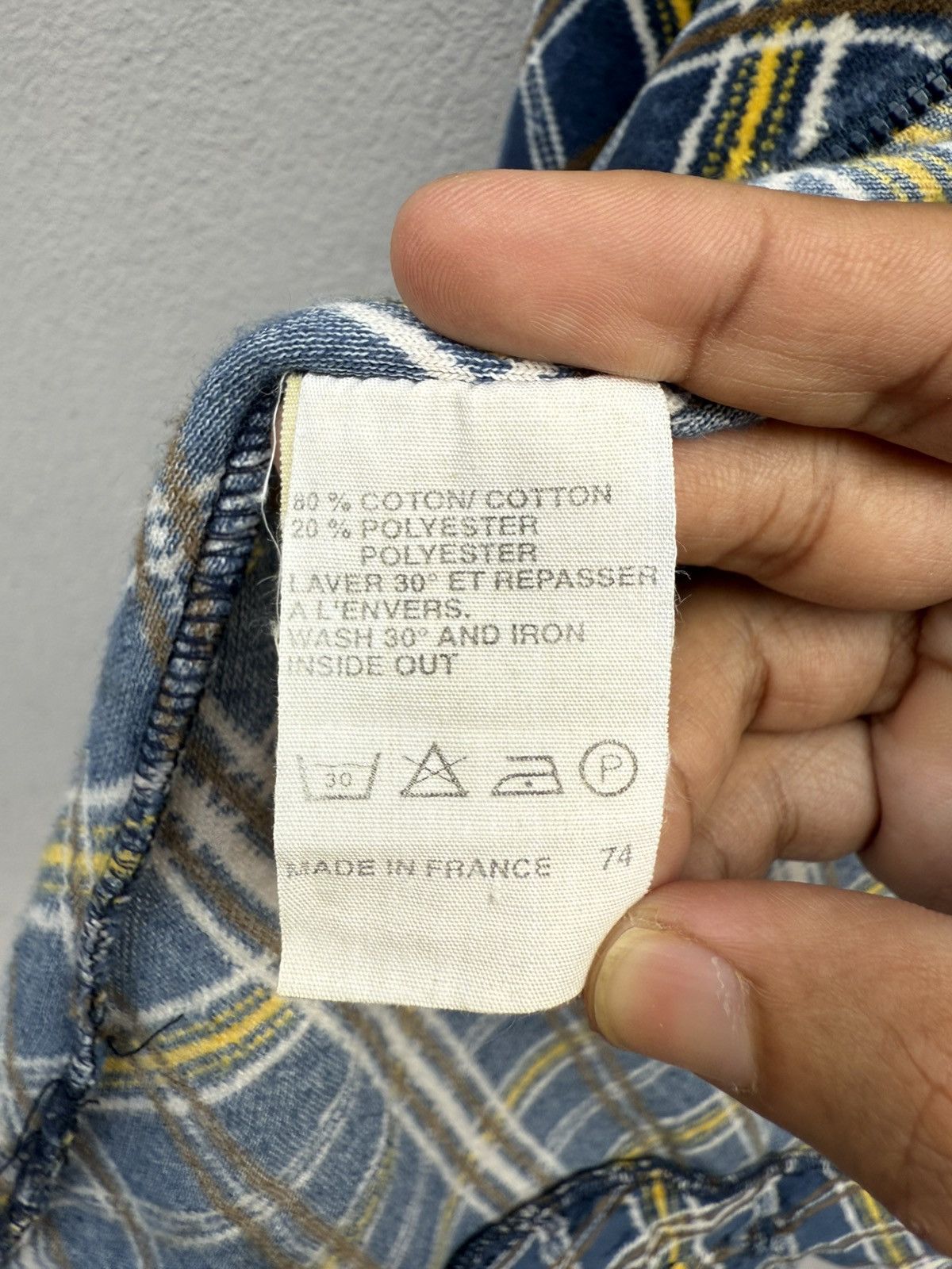 A.P.C. × Designer Vintage A.P.C. Checked Velvet Zip Up Jacket Size US S / EU 44-46 / 1 - 13 Thumbnail