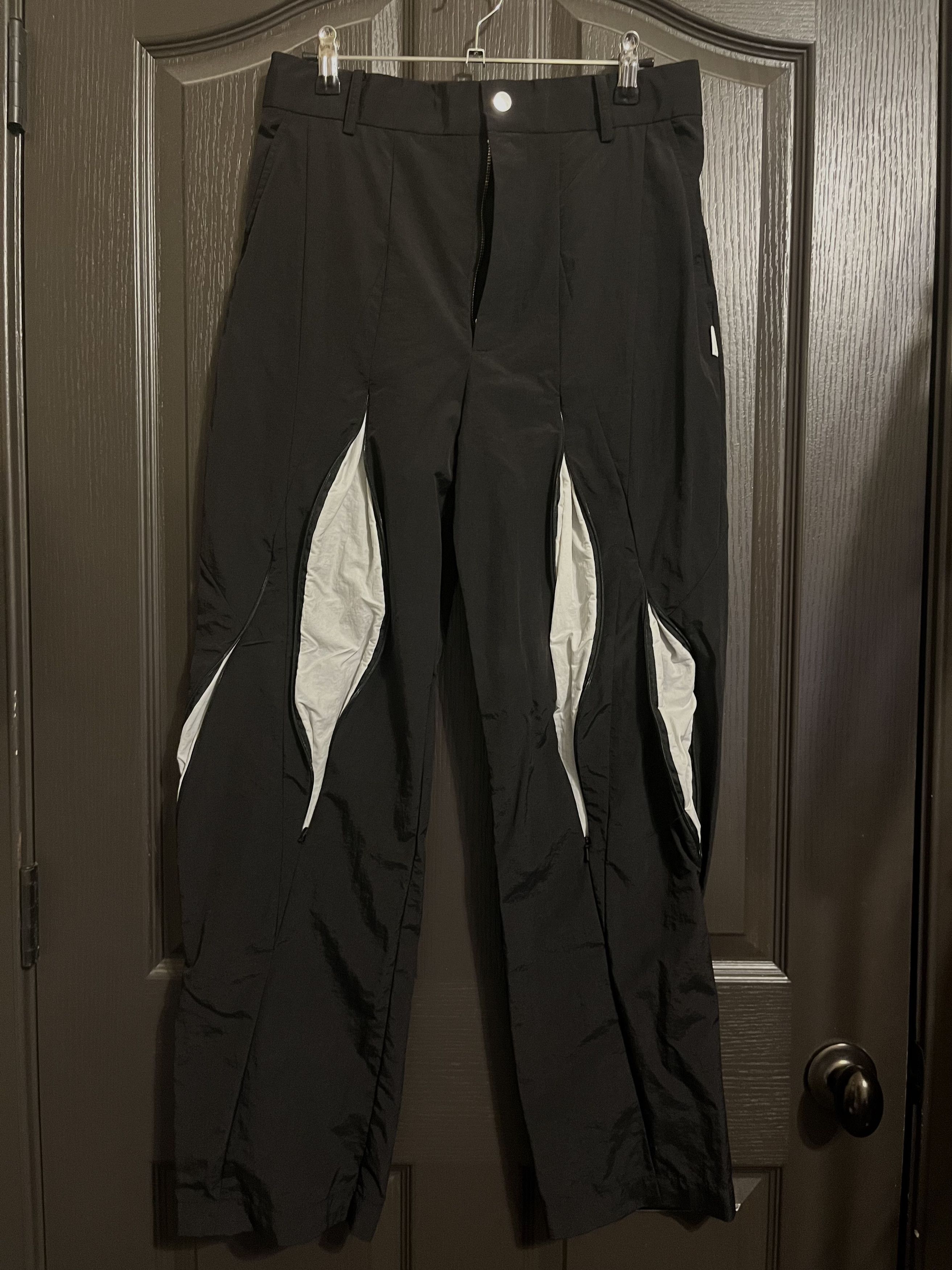 image of Attempt Spliced Layer Casual Trousers in Black, Men's (Size 30)