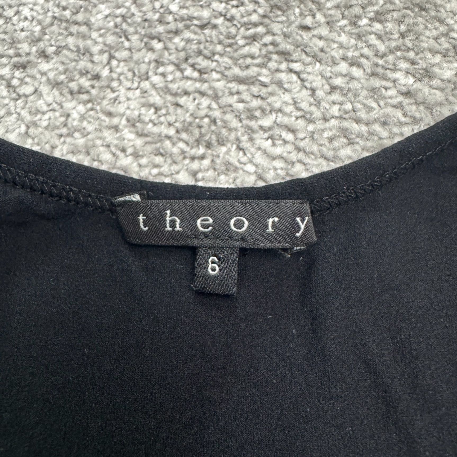 Theory Theory Colorblock Midi Sheath Dress Womens 6 Black White Sleeveless Stretch Work Size M / US 6-8 / IT 42-44 - 7 Thumbnail