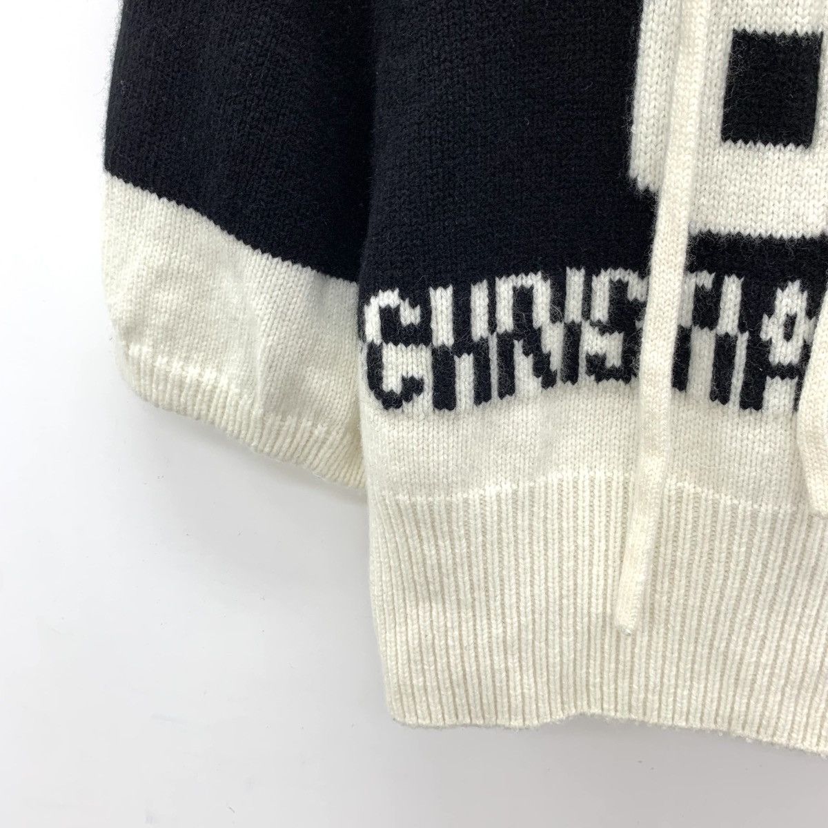 Dior Dior Colorblocked Logo Appliqué Wool Hooded Sweatshirt Size M / US 6-8 / IT 42-44 - 4 Thumbnail